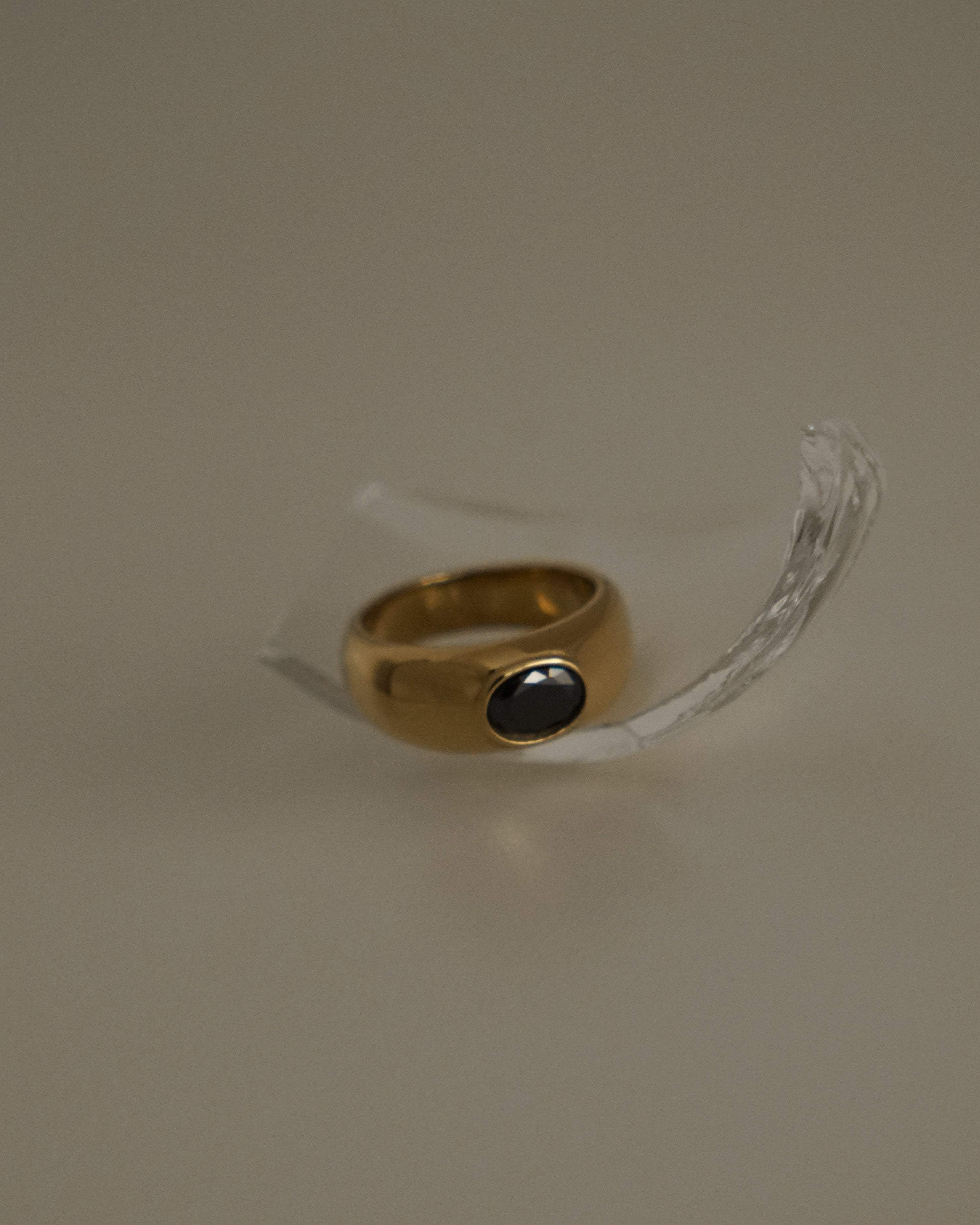 MYJN Rings Nadja Black Diamond Dome Ring