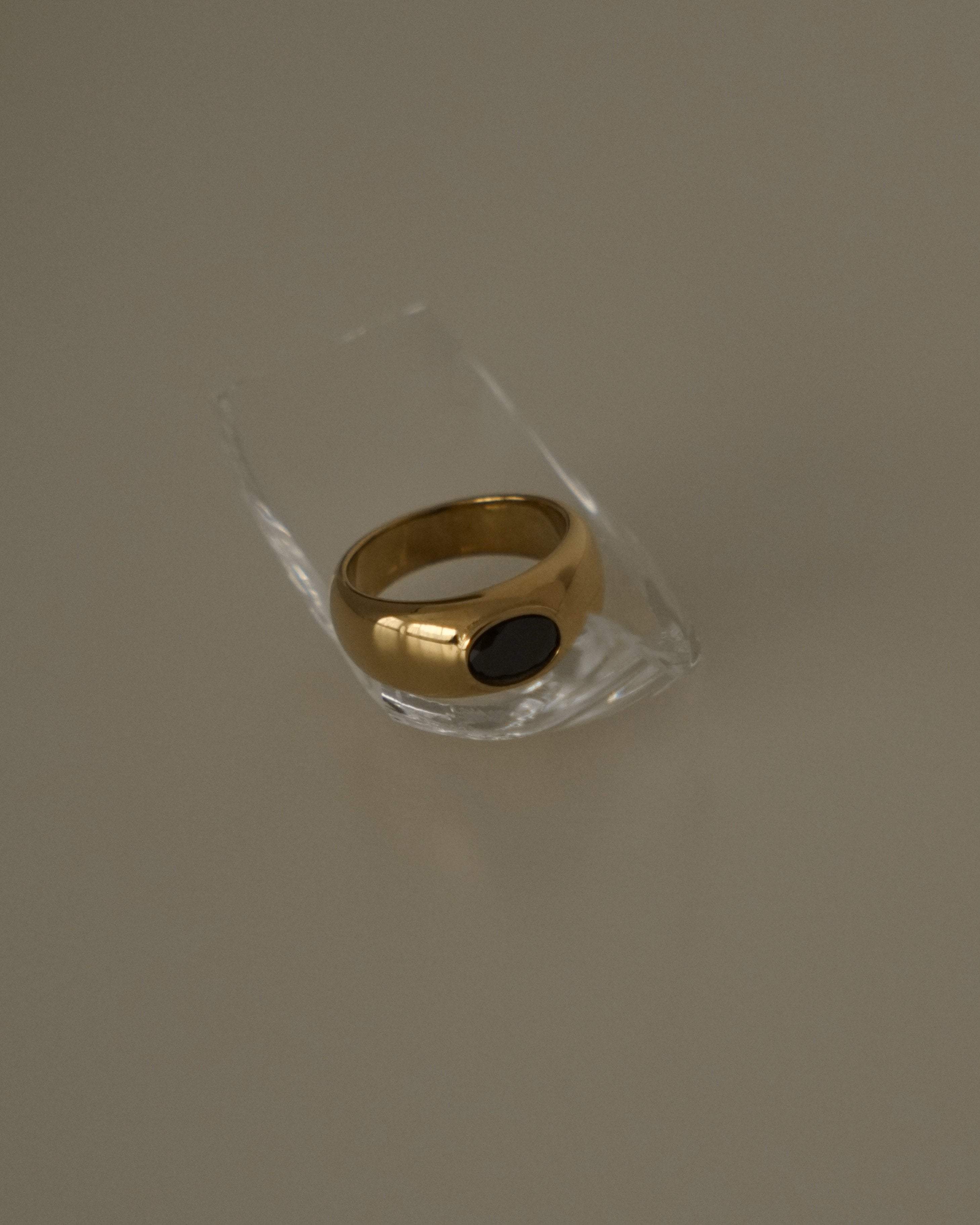 MYJN Rings Nadja Black Diamond Dome Ring