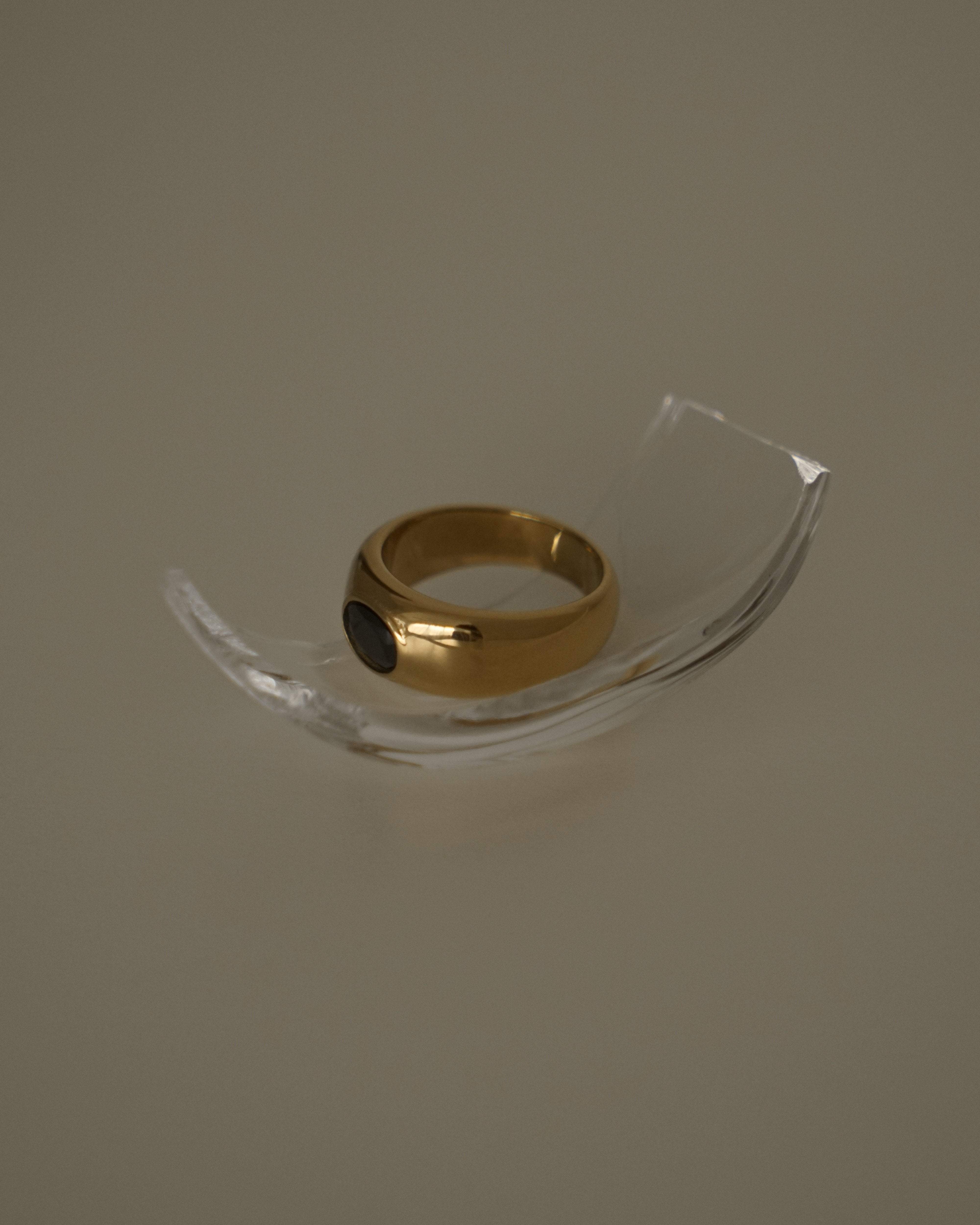 MYJN Rings Nadja Black Diamond Dome Ring