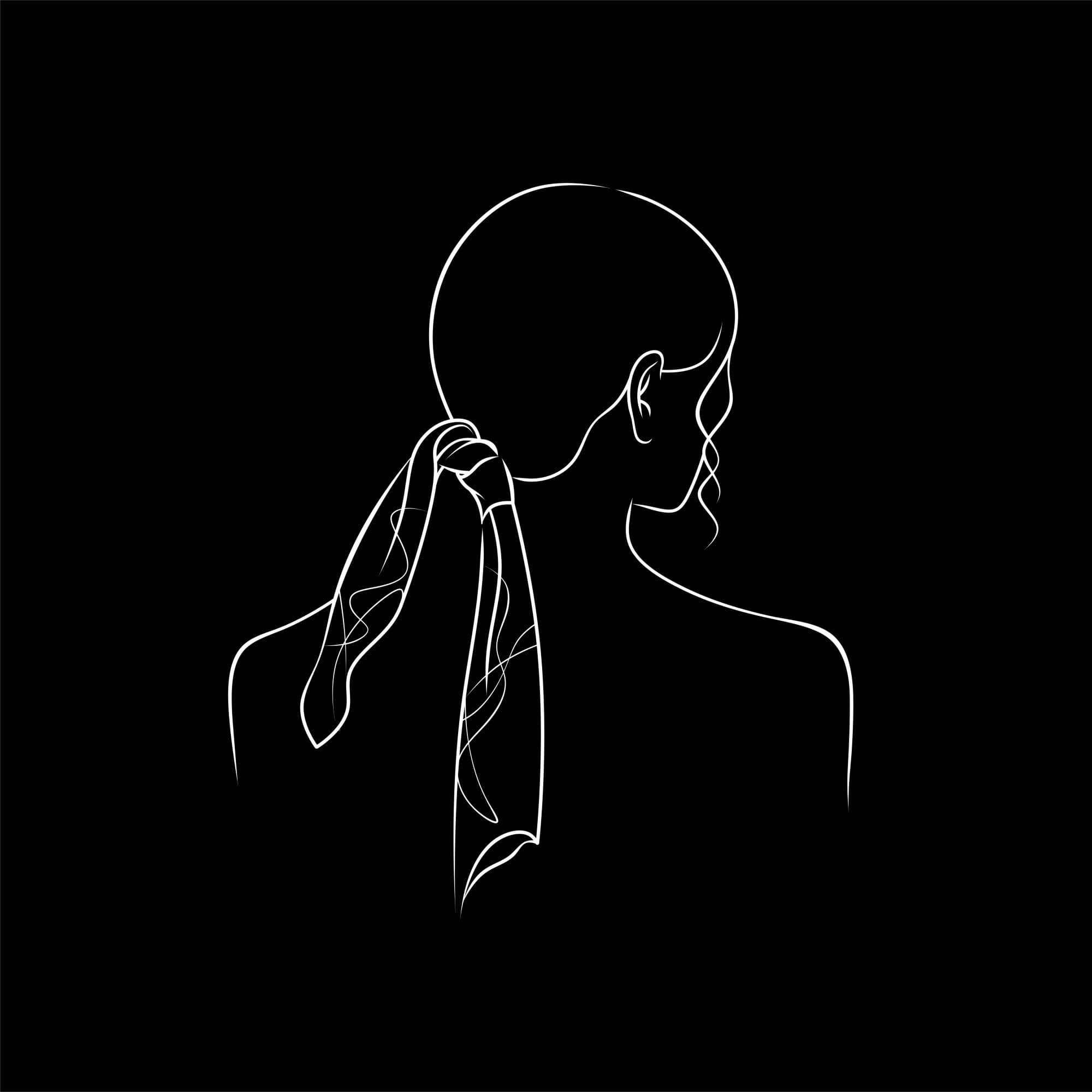 MYJN Scarf Midnight Silk Scarf