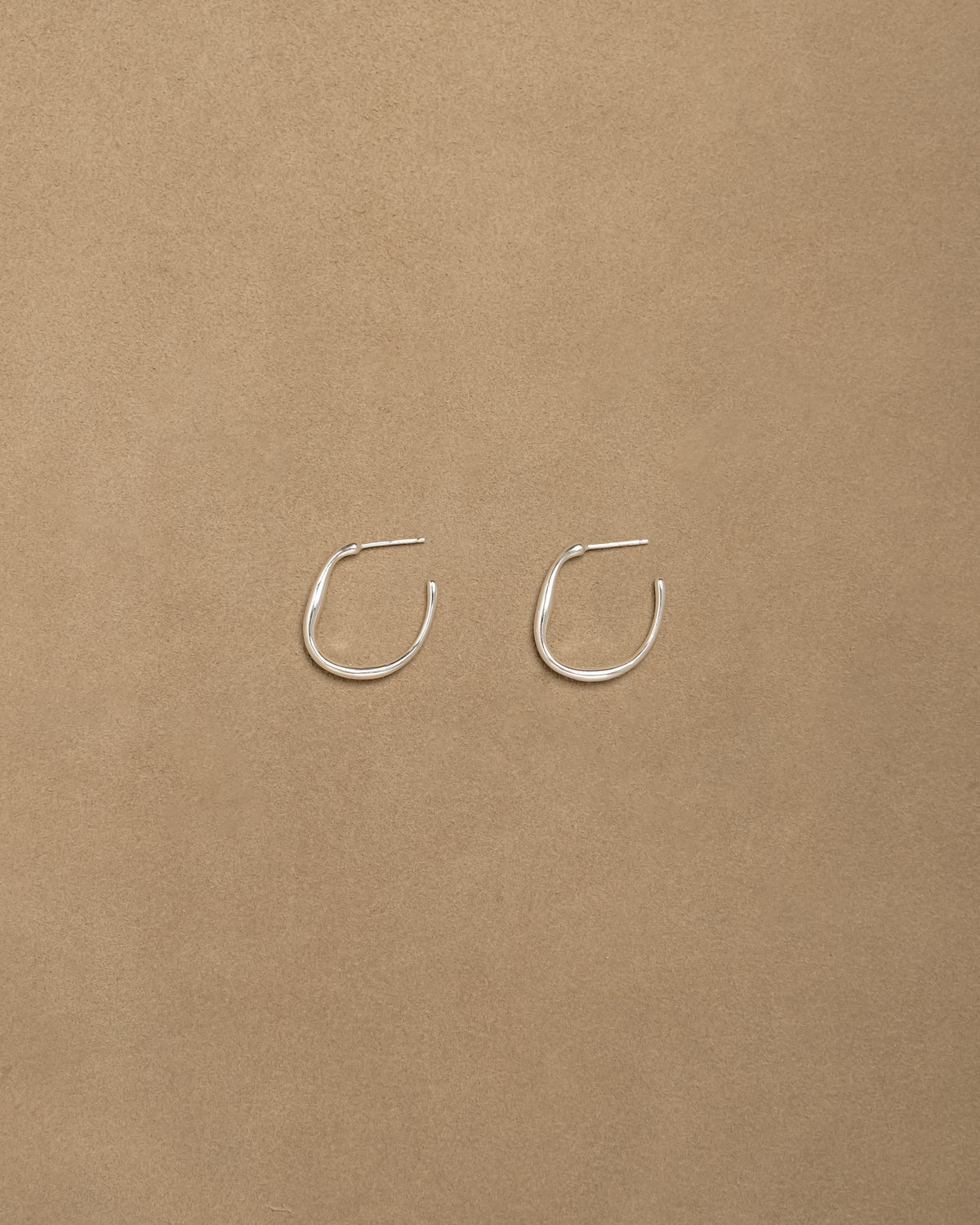 Orb Irregular Stud Hoop Earrings