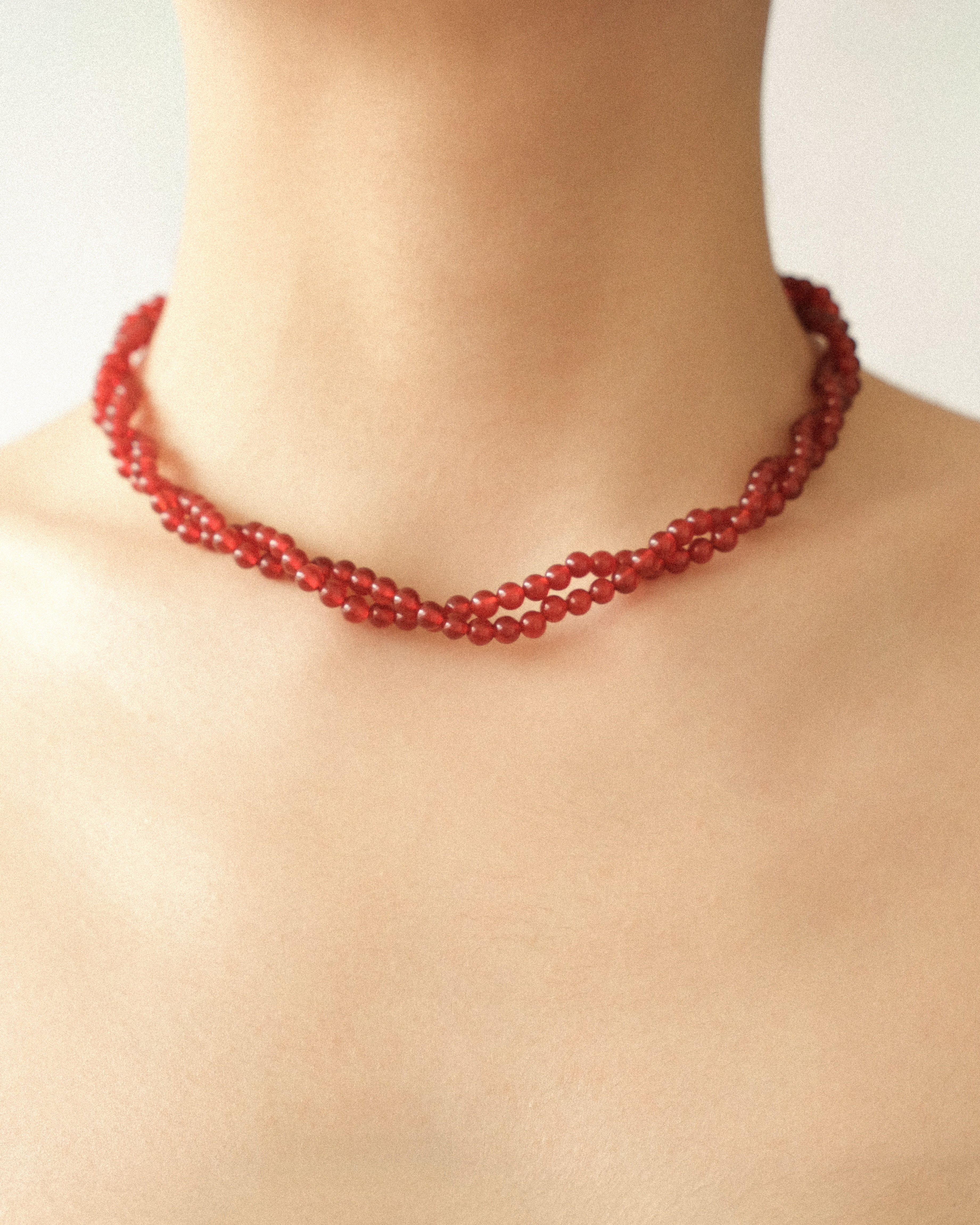 Olaré Carnelian Braidable Choker Necklace