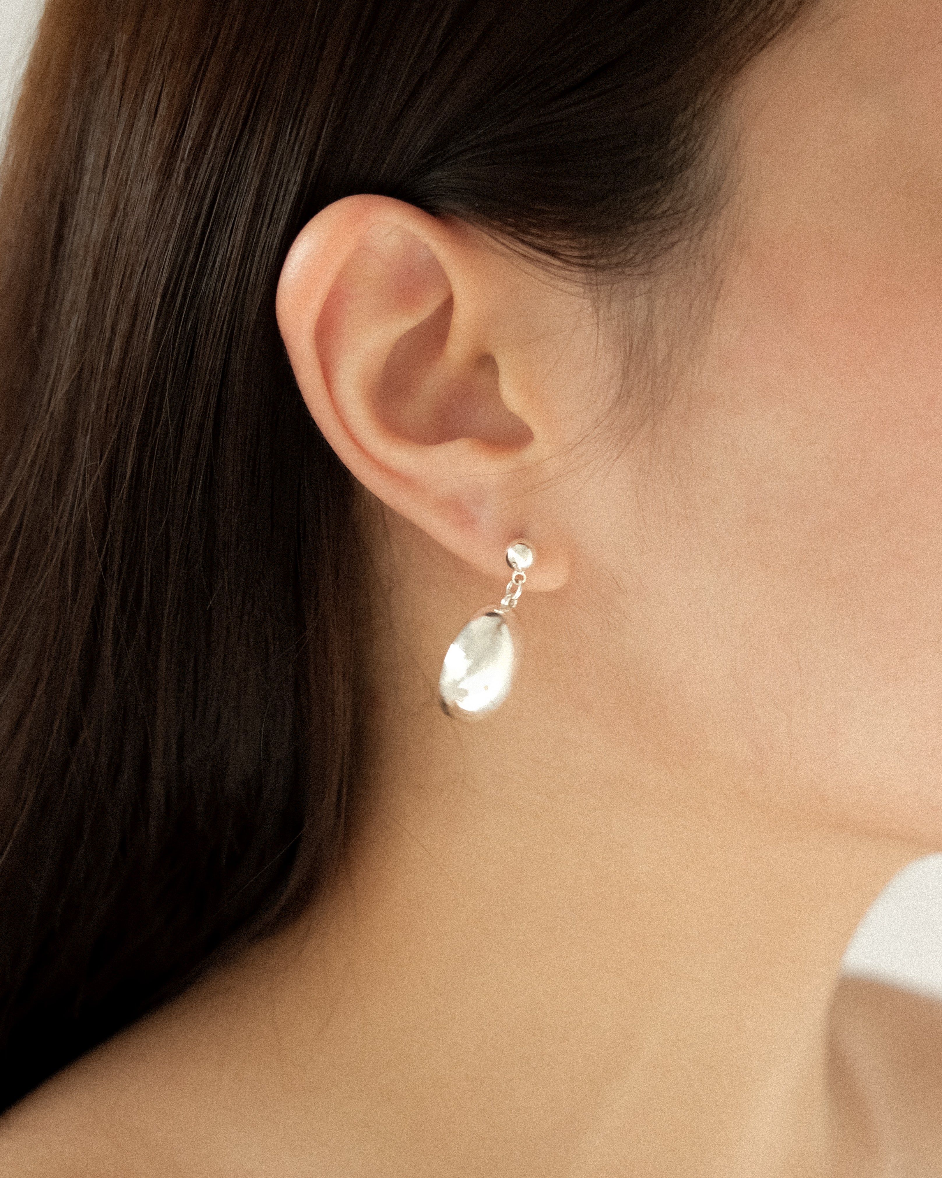 Obi Dome Egg Dangle Stud Earrings