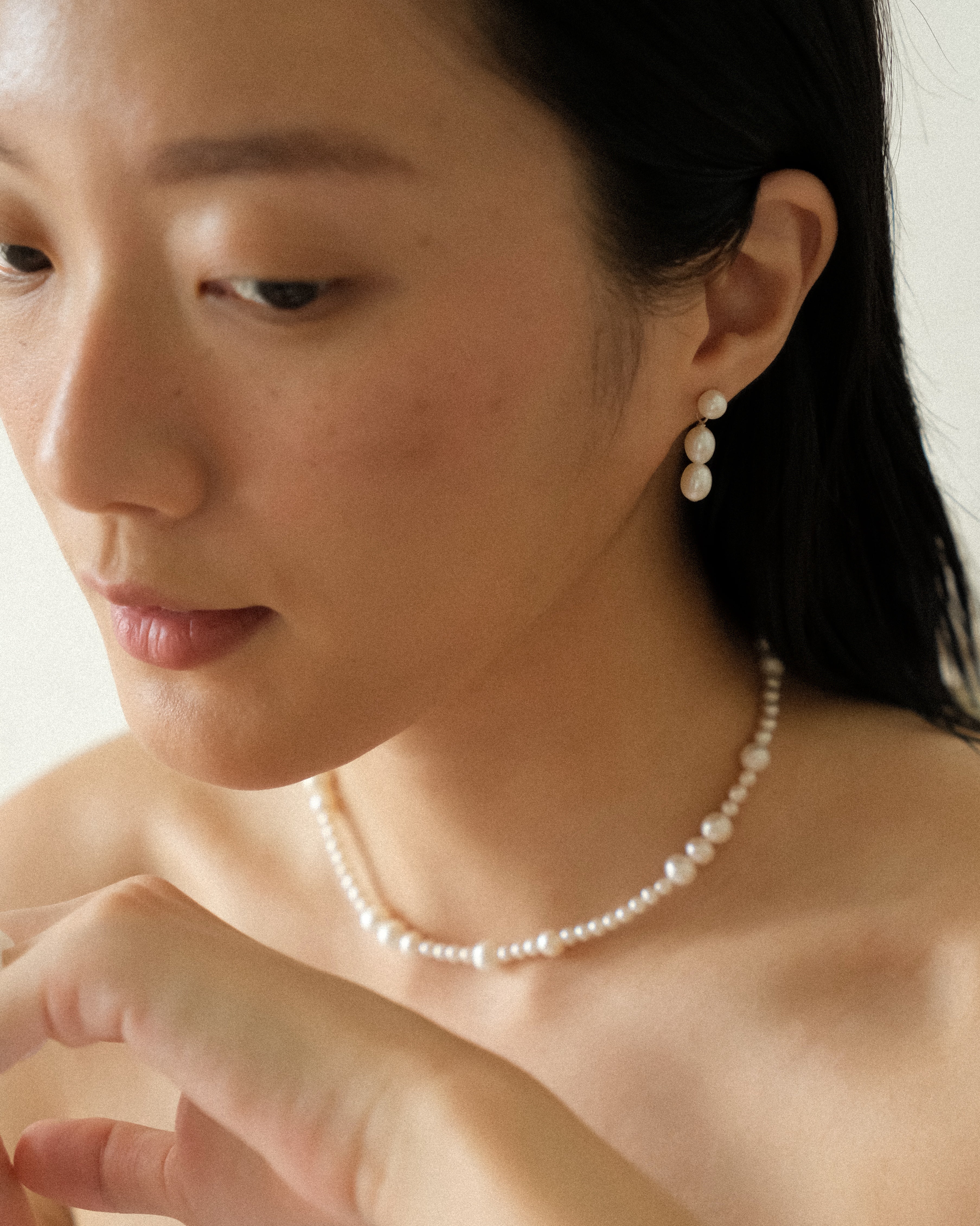 Liora Fresh Water Pearl Dangle Stud Earrings