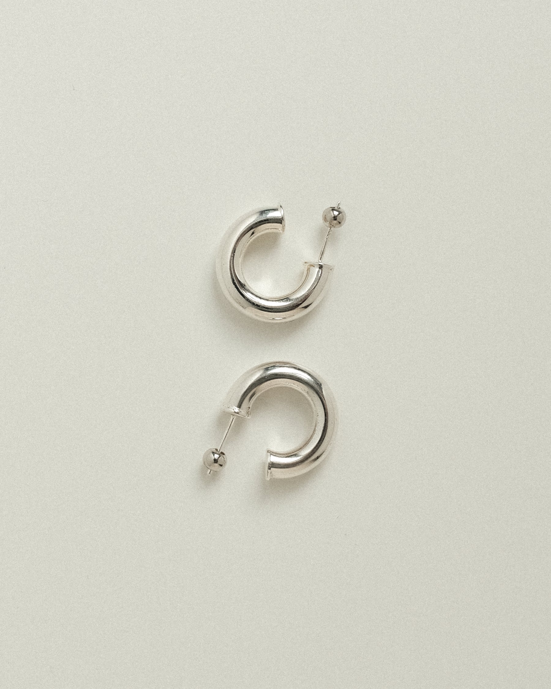 Classic Sphere Bold Stud Hoop Earrings