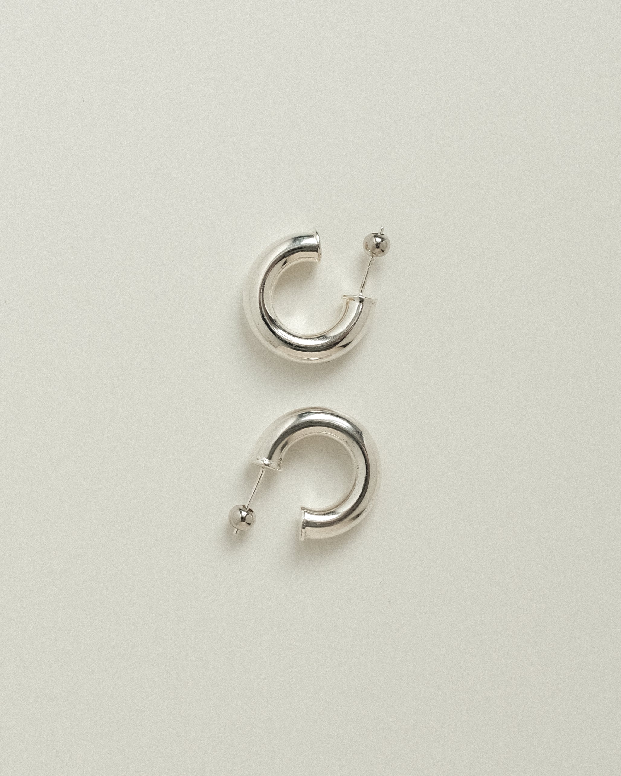 Classic Round Hoop Stud Earrings