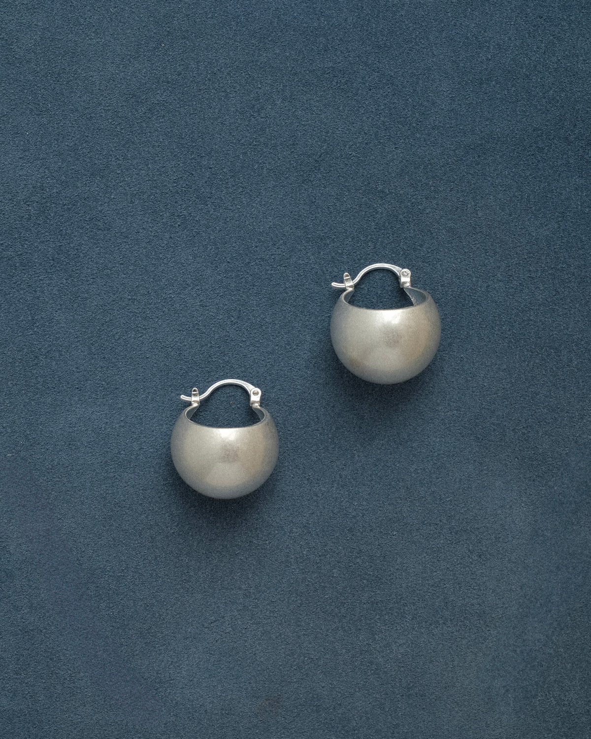 Orelle Bold Satin Bell Hoop Earrings