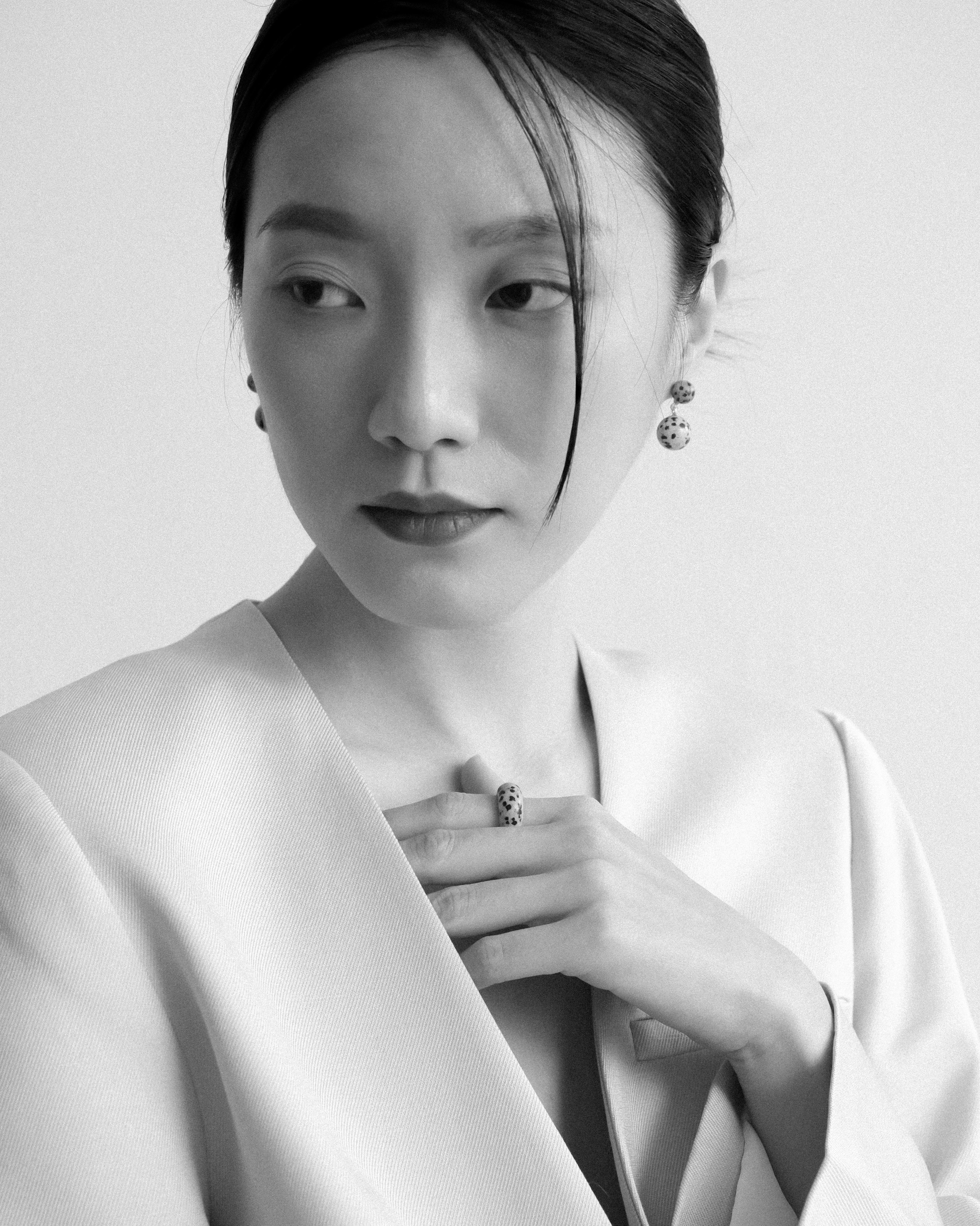 Tache Dalmatian Jasper Donut Ring