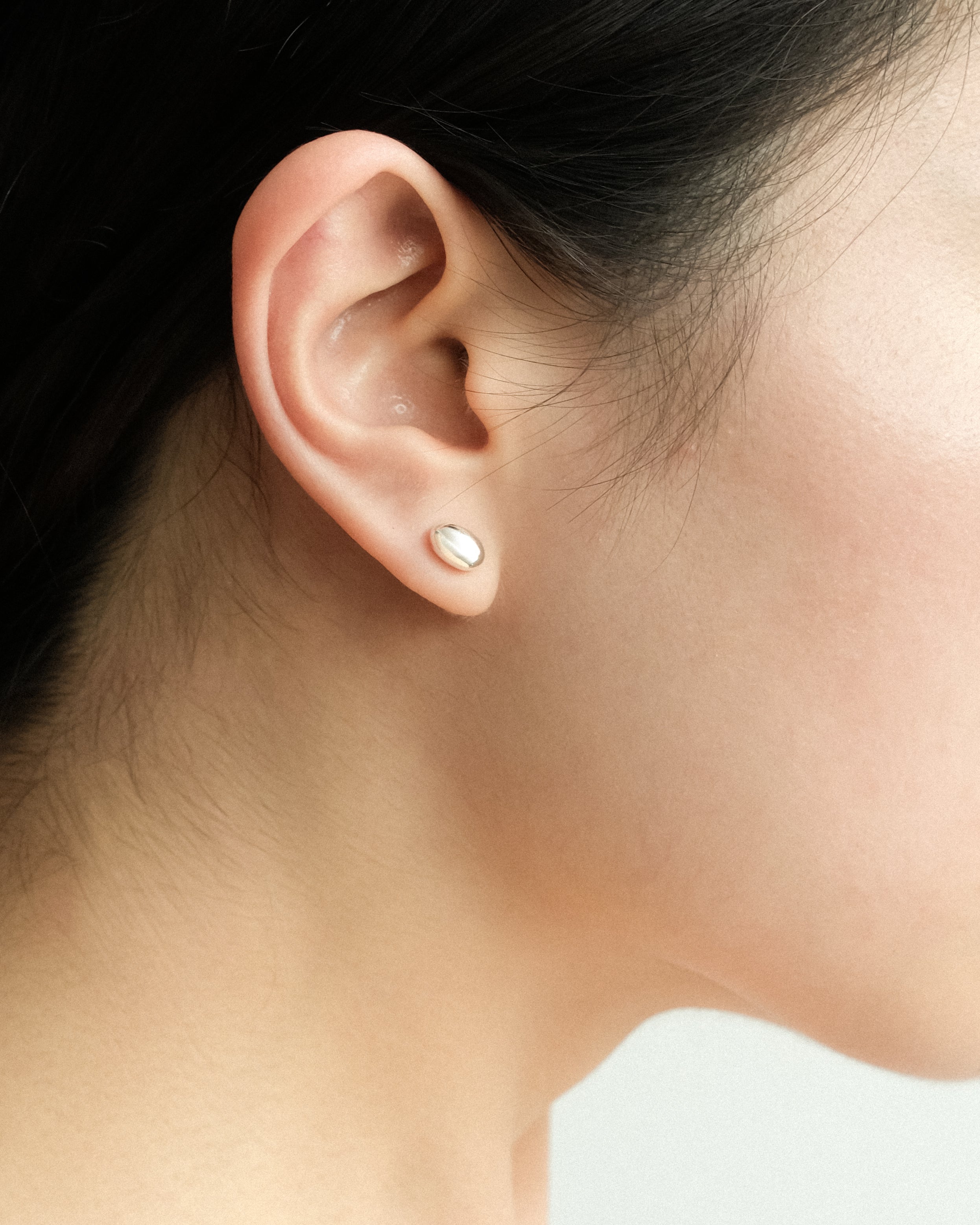 Tiny Rye Dome Egg Stud Earrings