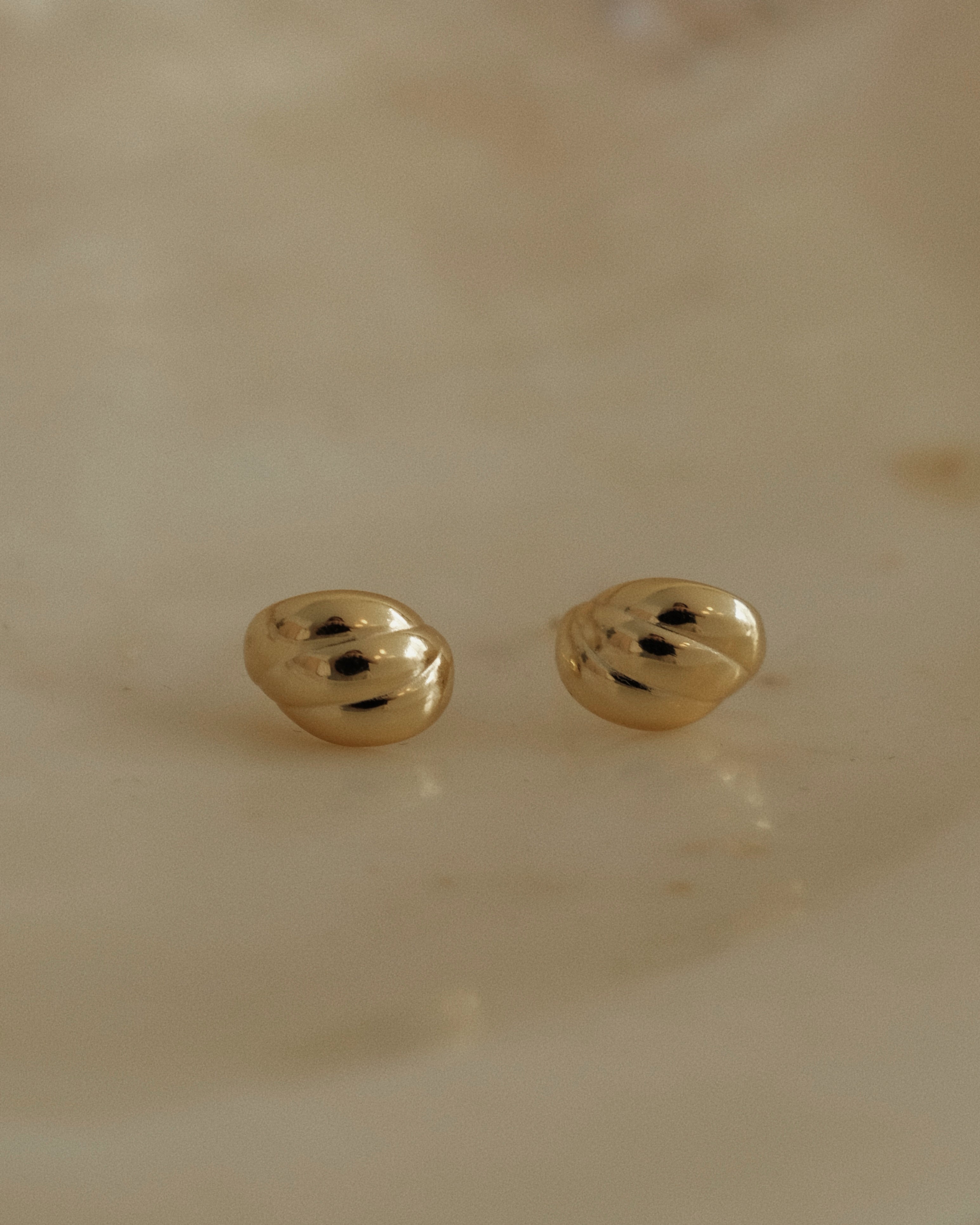 Quile Curved Shell Stud Earrings