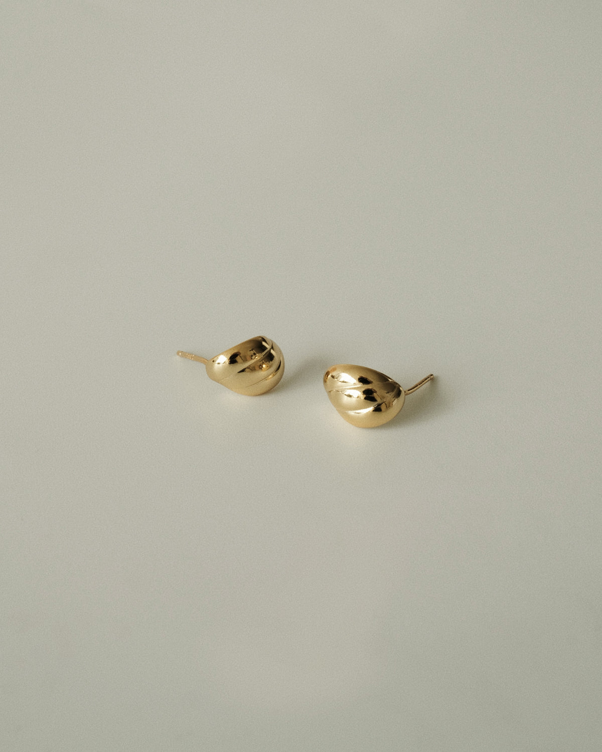 Quile Curved Shell Stud Earrings | MYJN