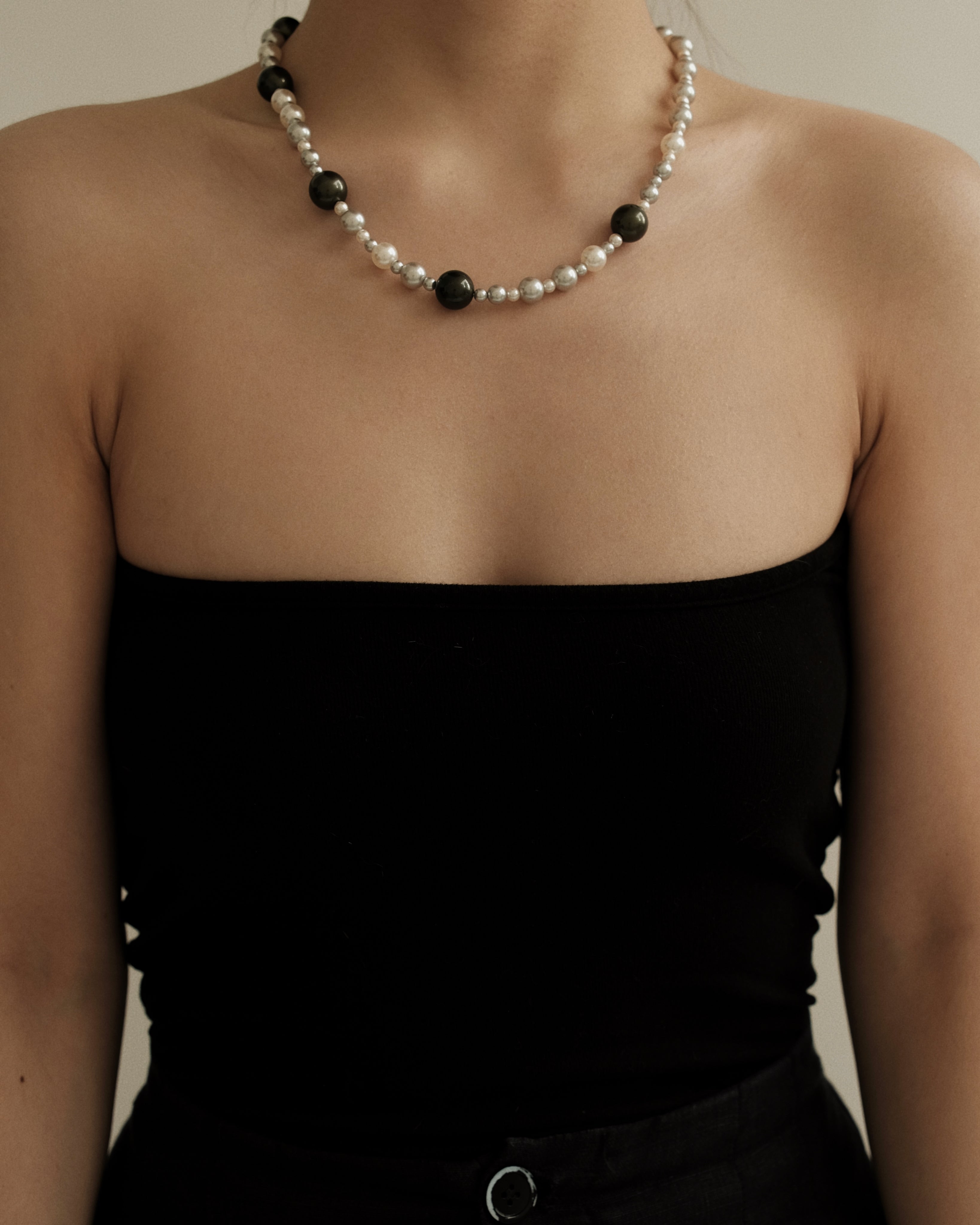 Magalie Crystal Pearl Necklace