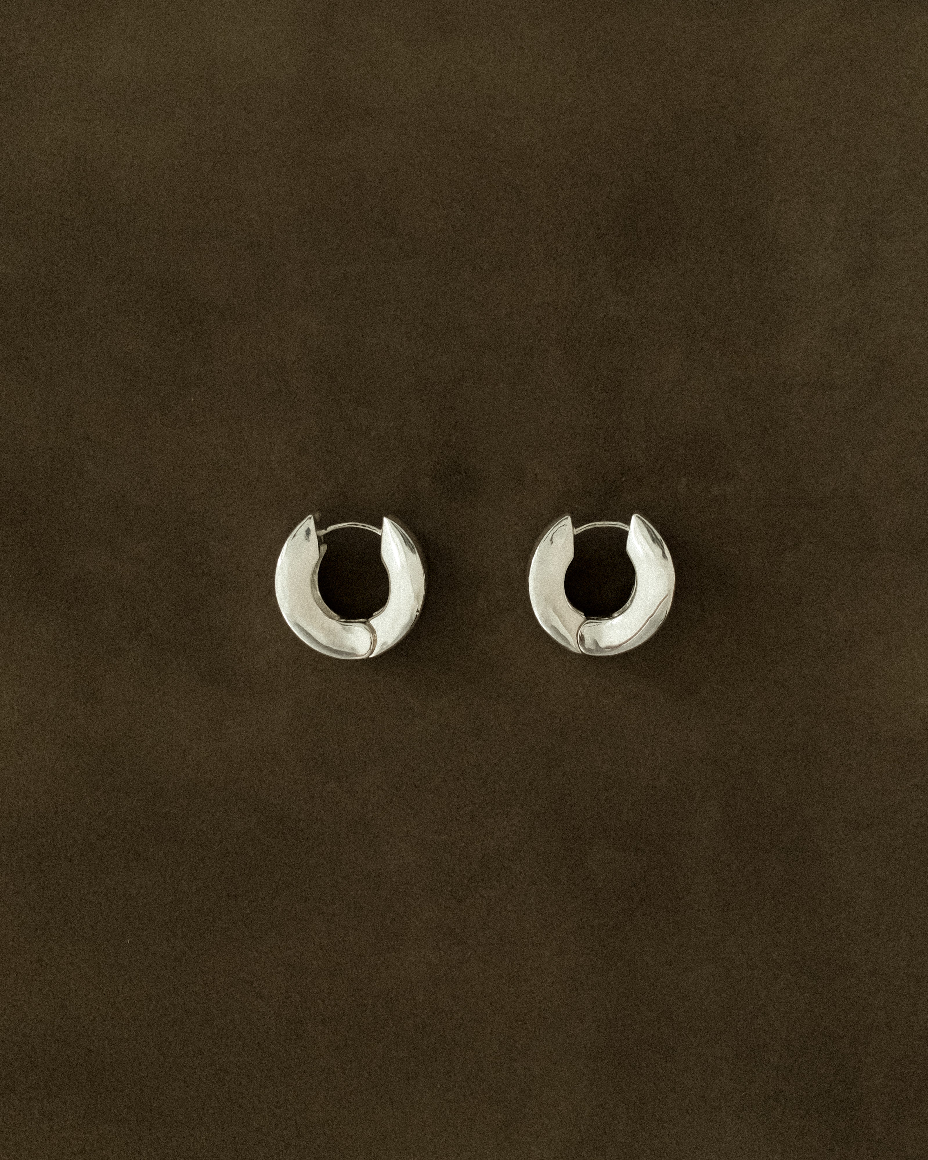 Penelope Dome Curved Hoop Earrings