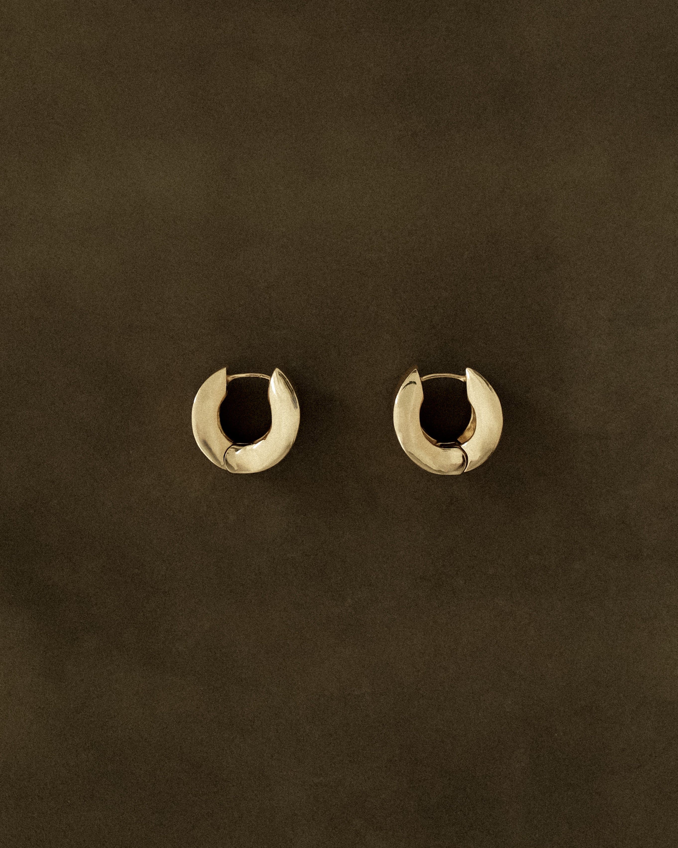 Penelope Dome Curved Hoop Earrings