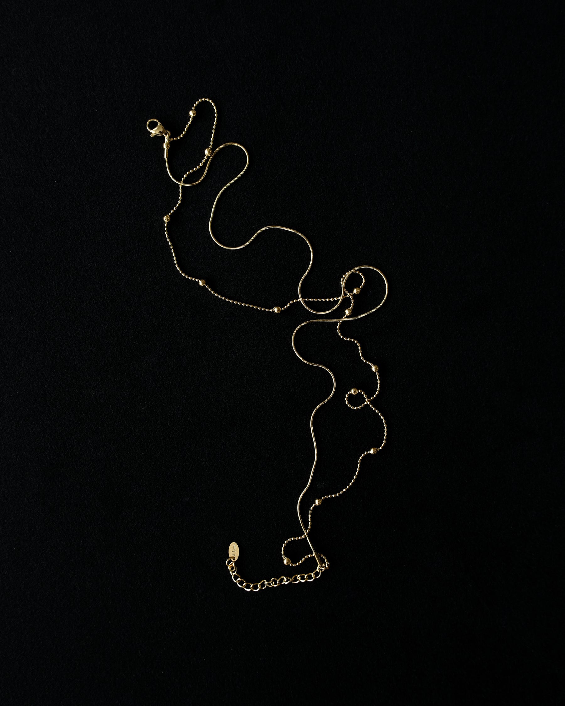 Heli Layered Snake Bobble Chain Necklace