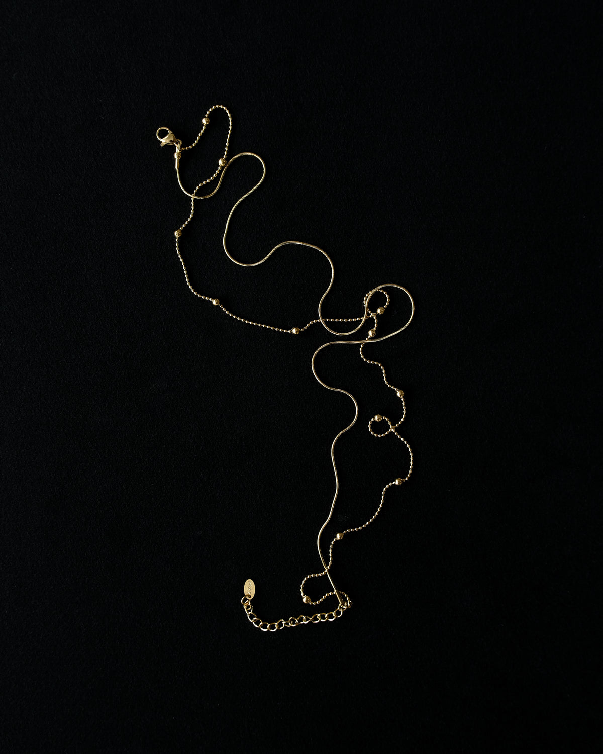 Heli Layered Snake Bobble Chain Necklace