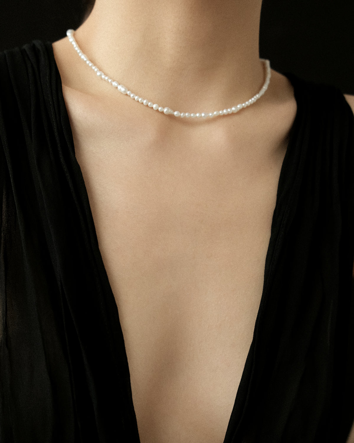 Aglaia Mini Constellation Keshi Pearl Necklace
