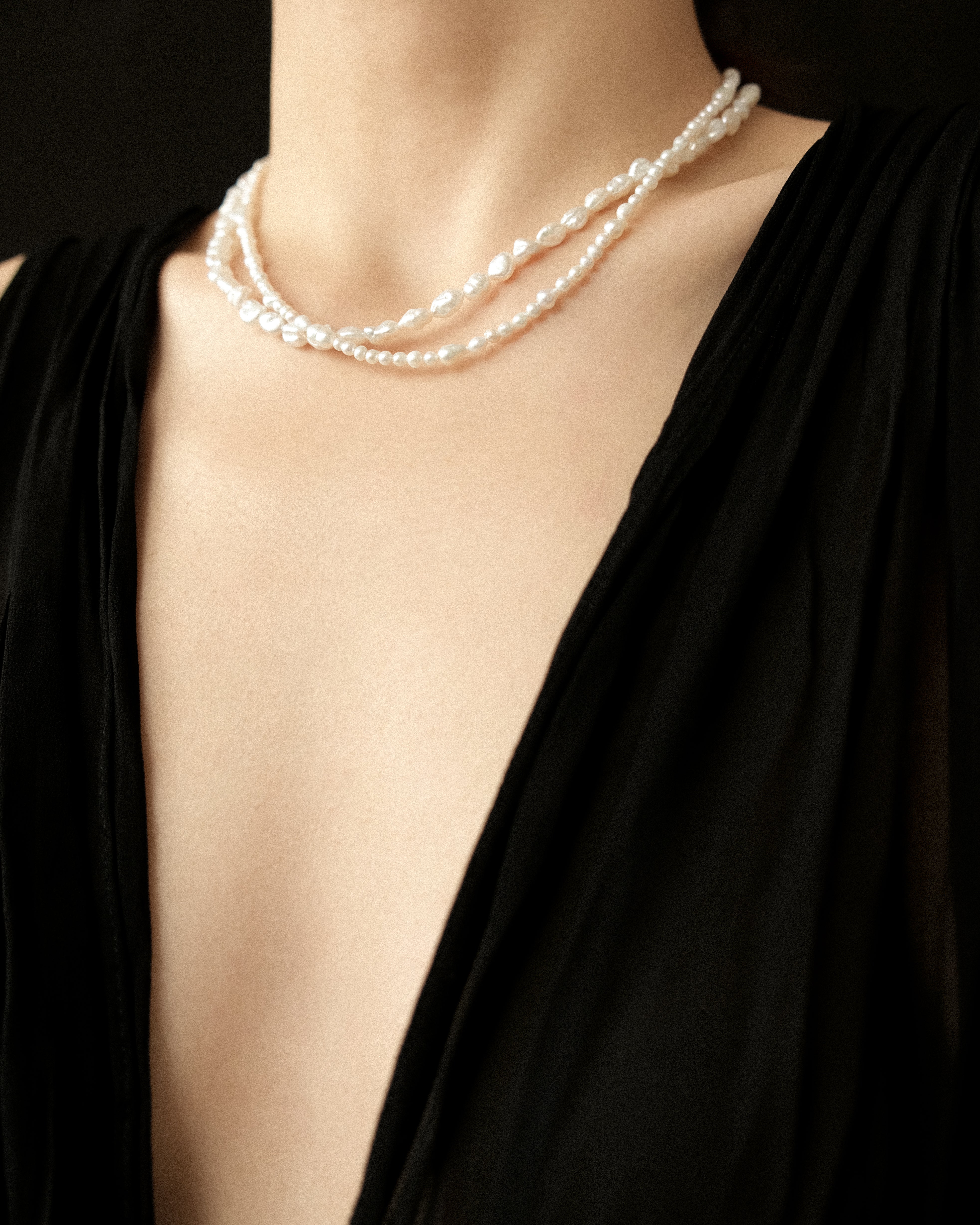 Aglaia Mini Constellation Keshi Pearl Necklace