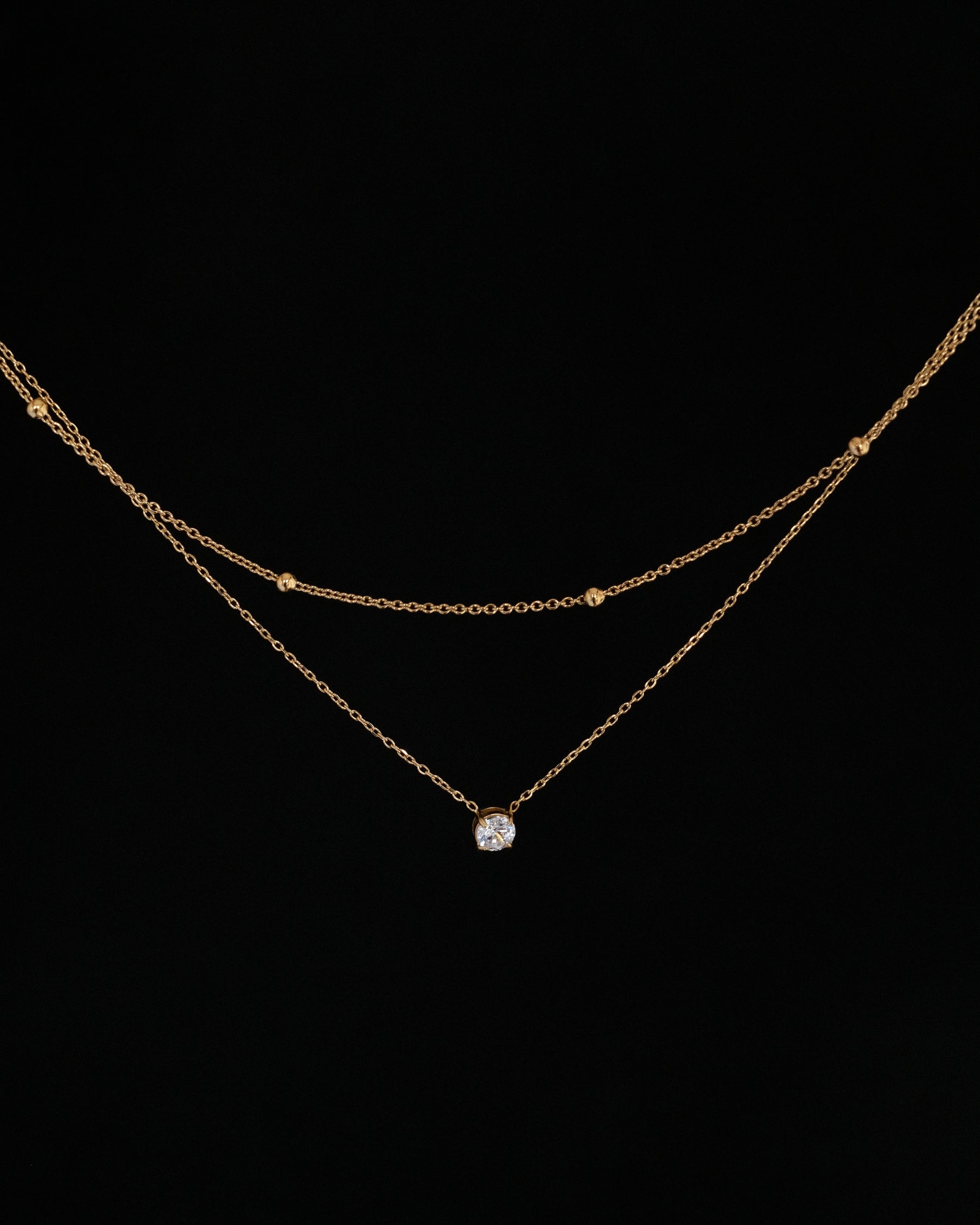 Tais Layered Diamond Choker Necklace