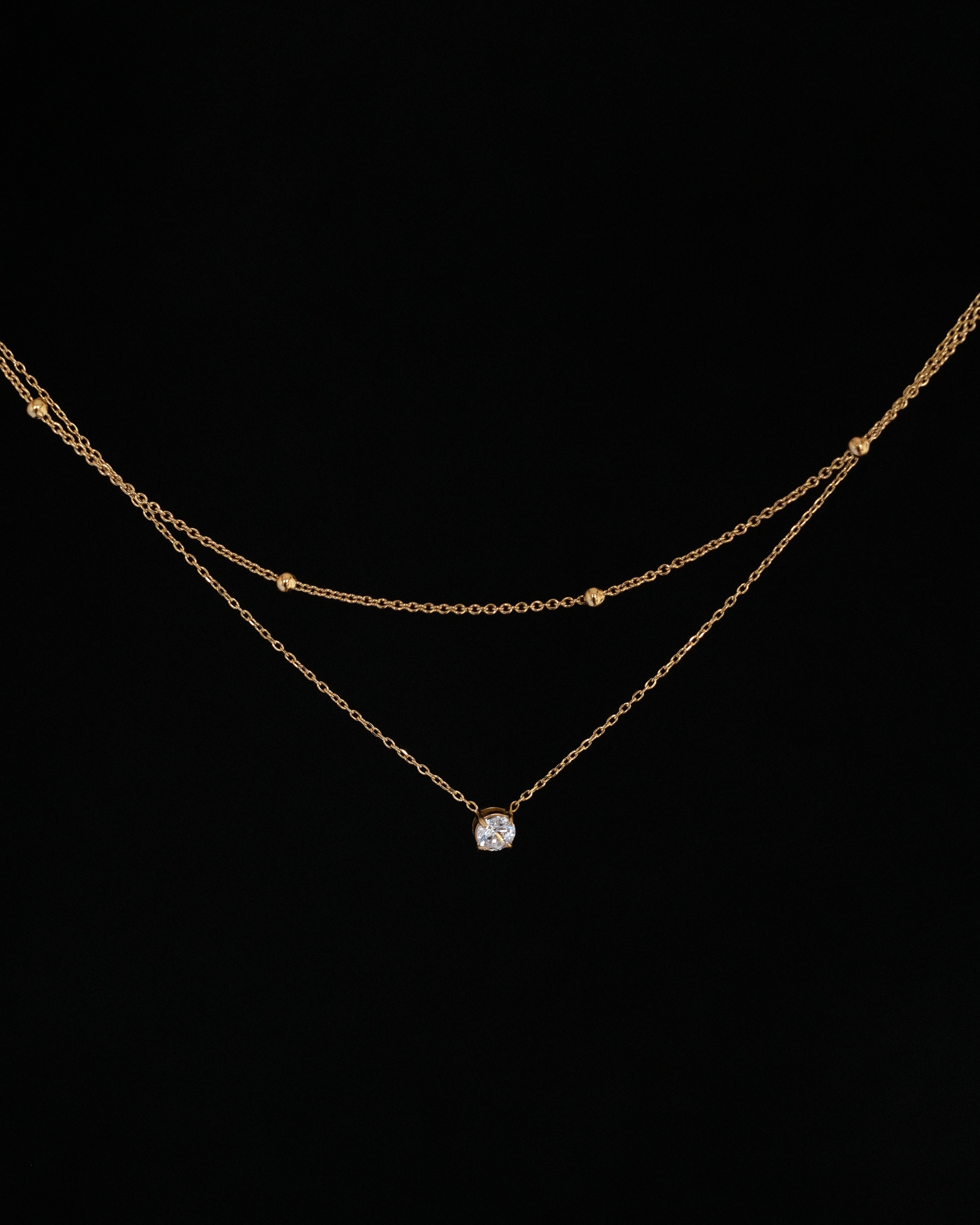 Tais Layered Diamond Choker Necklace