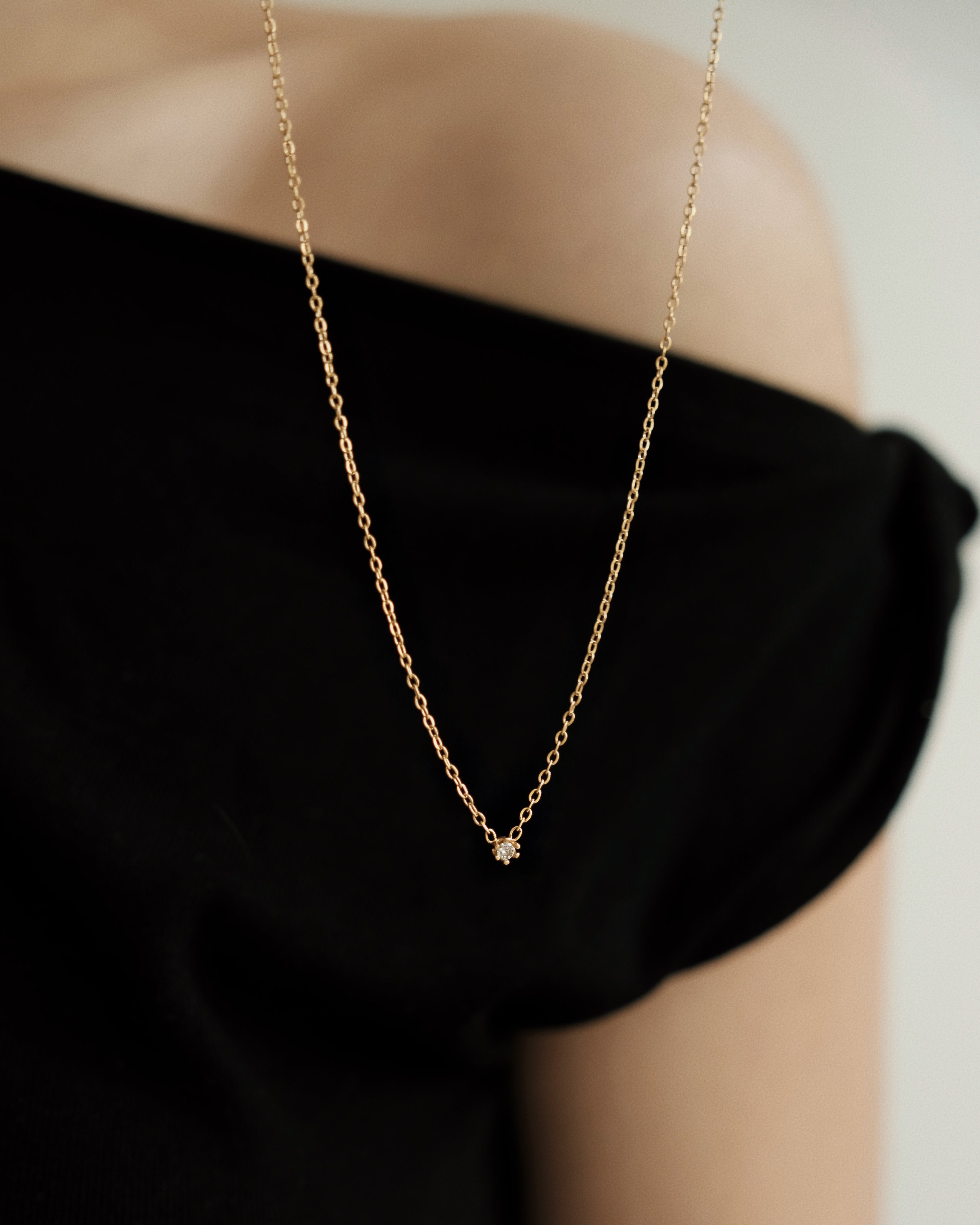 Bel Tiny Diamond Pendant Necklace