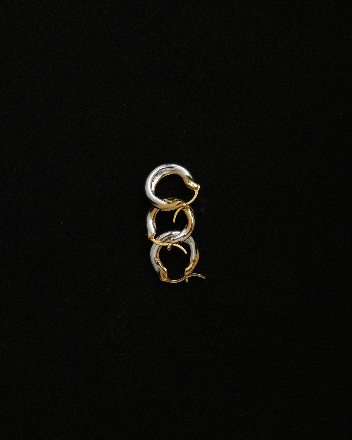 Calira Contrast Mordent Hoop Earrings