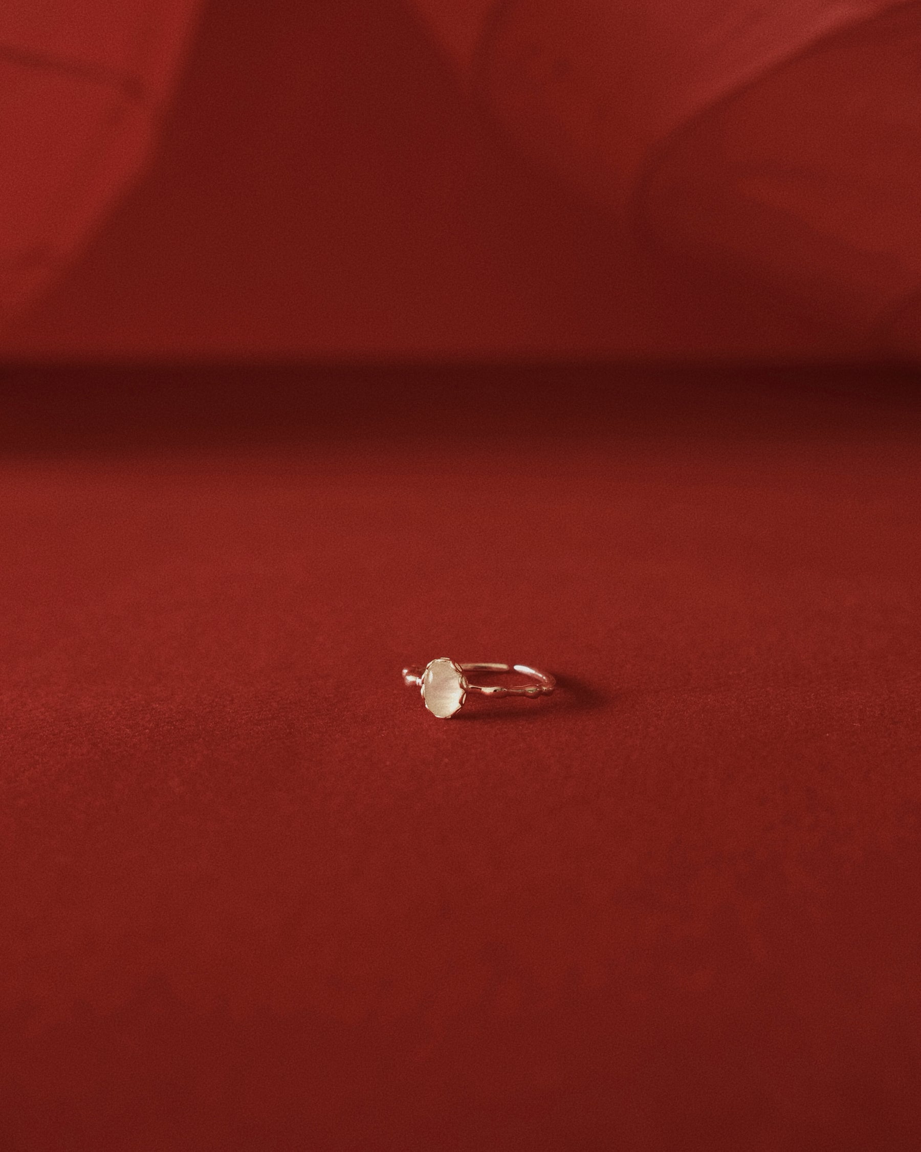 Cele White Chalcedony Ring