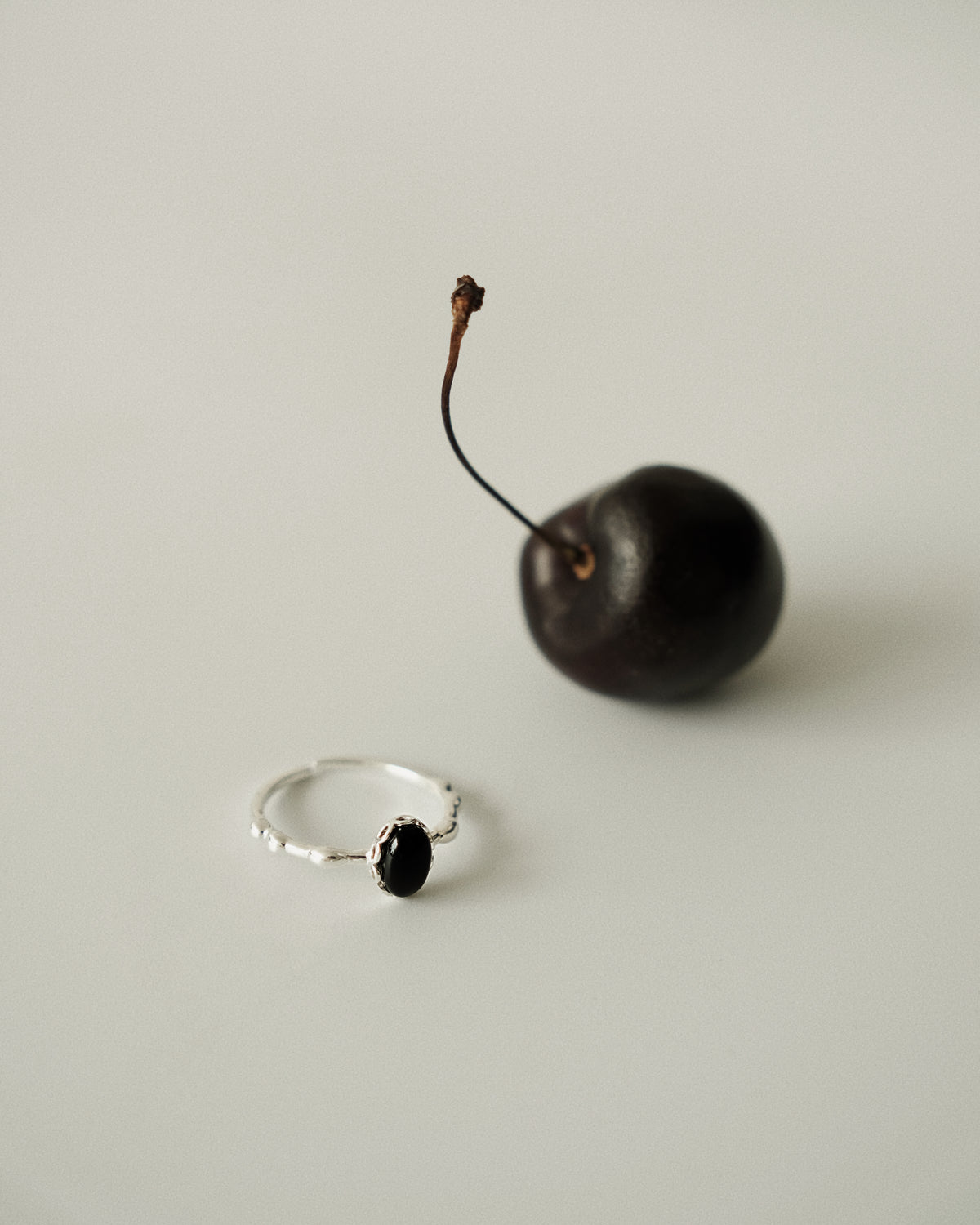 Cal Black Agate Ring