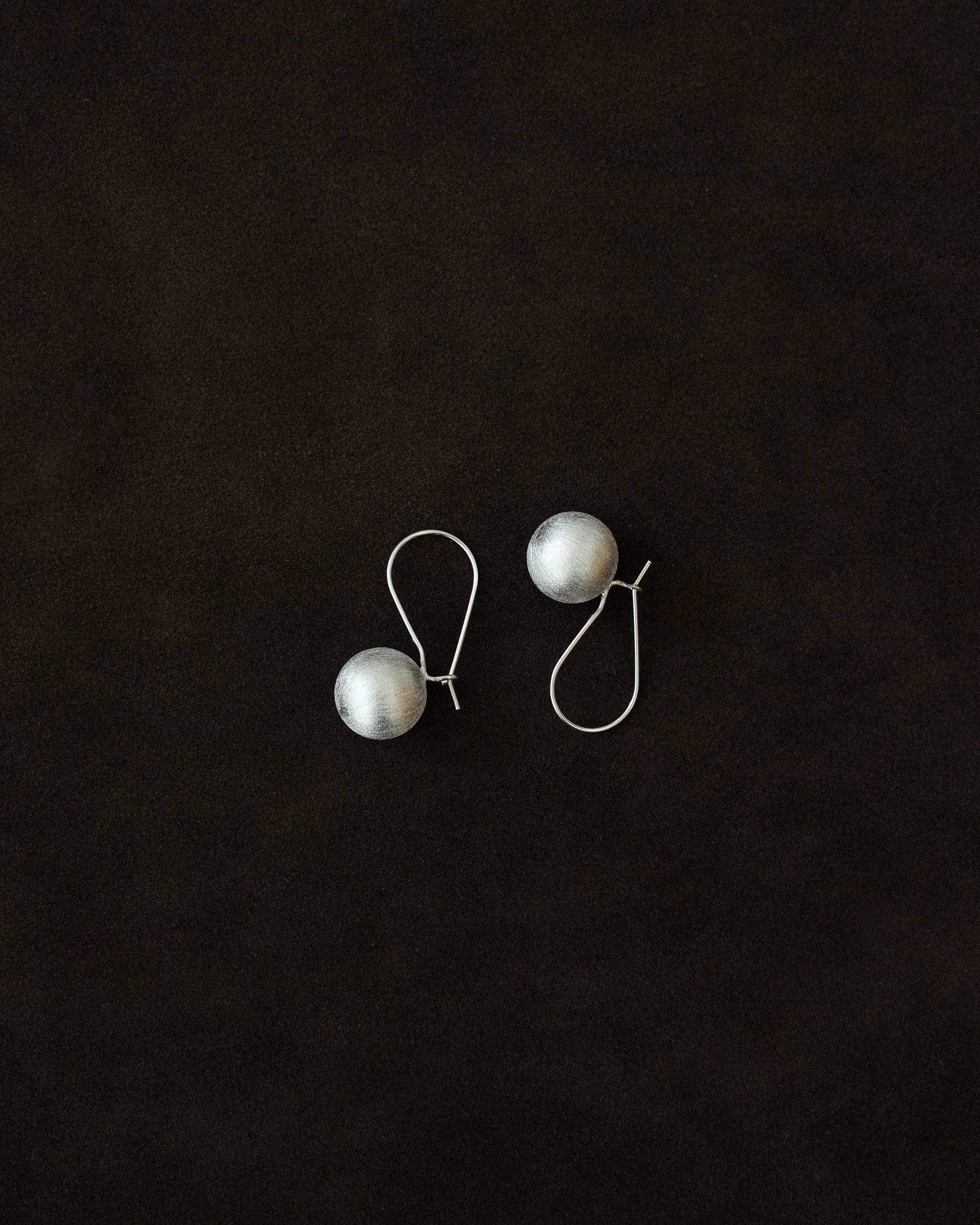 Clara Satin Pea Dangle Hoop Earrings