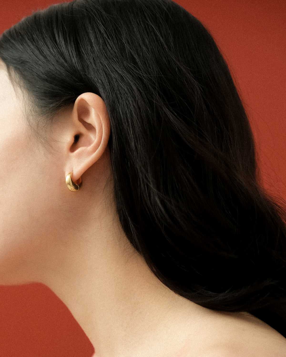 Cale Brushed Mini Hoop Earrings