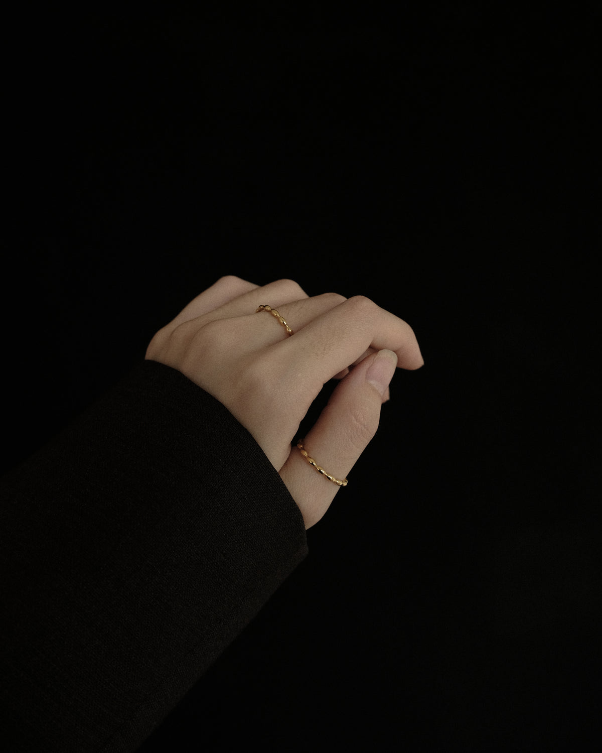 Jeá Beaded Stacking Ring