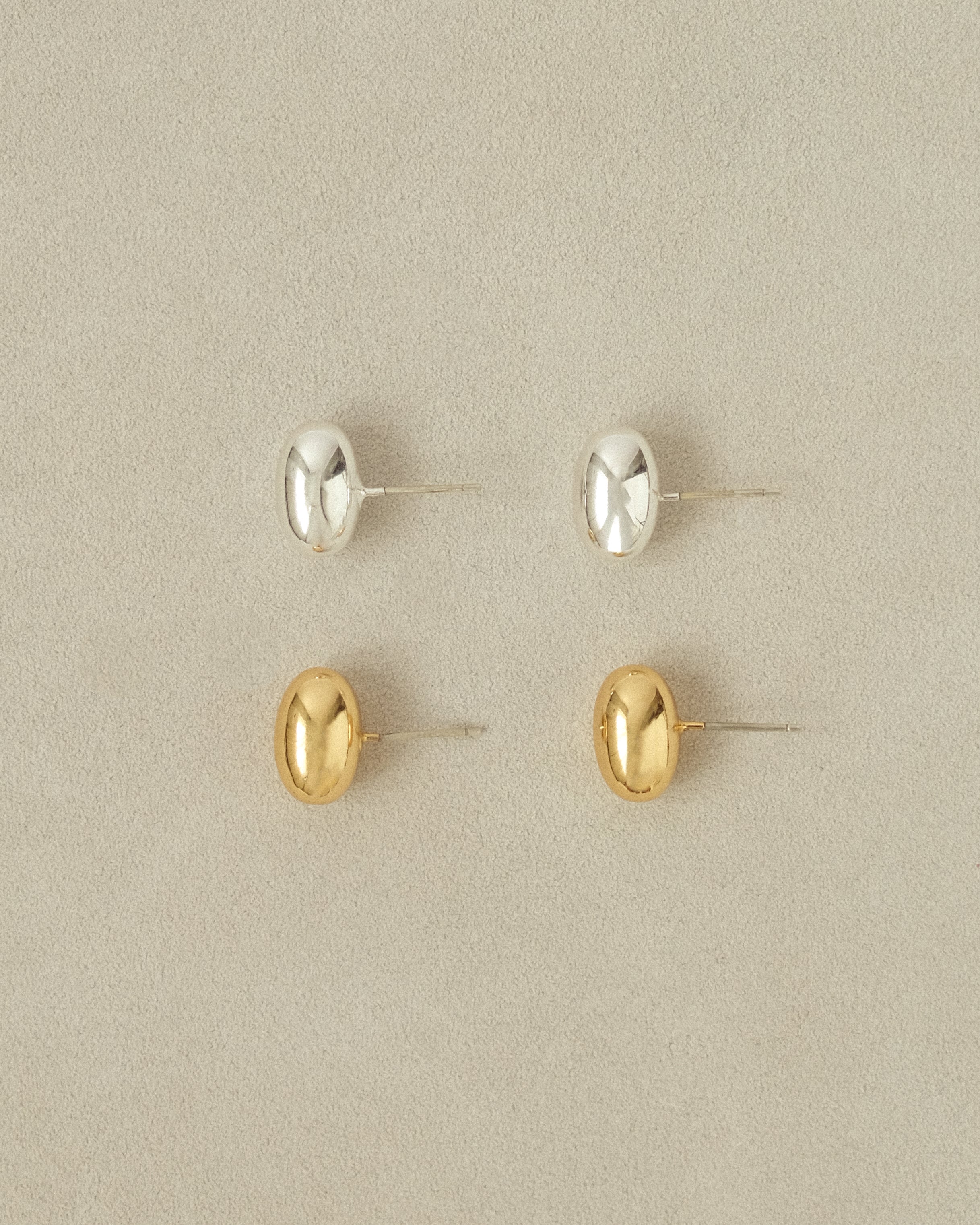 Rye Dome Egg Stud Earrings