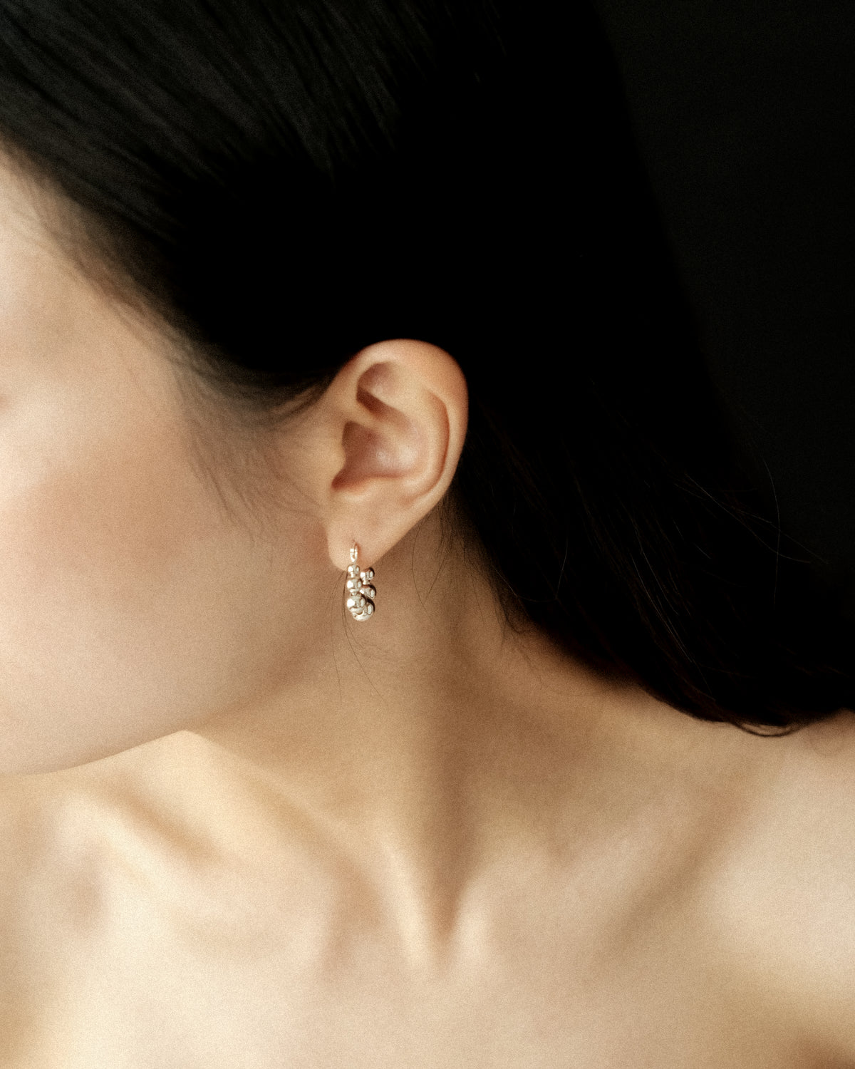Roa Flowing Ball Hoop Earrings