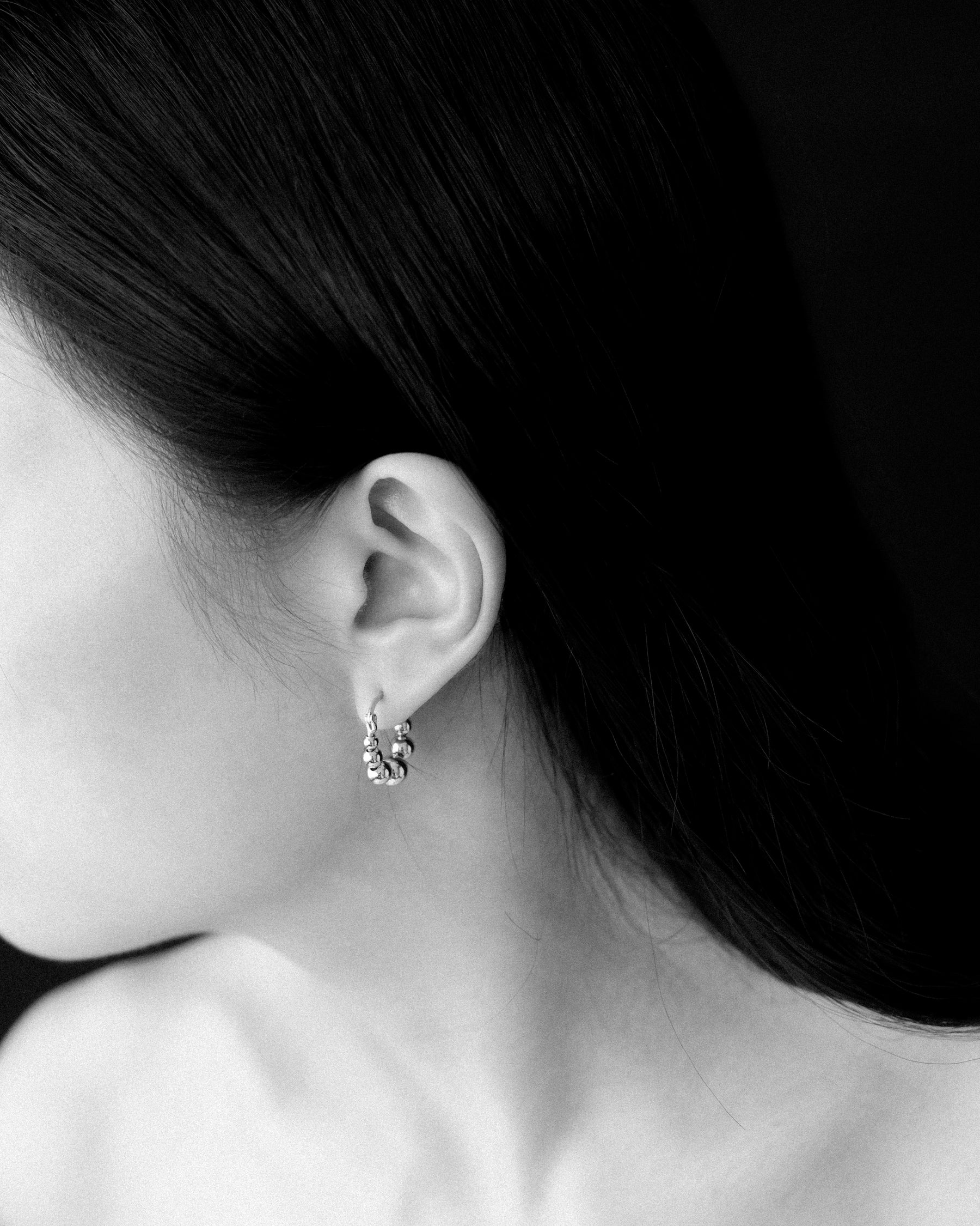 Roa Flowing Ball Hoop Earrings