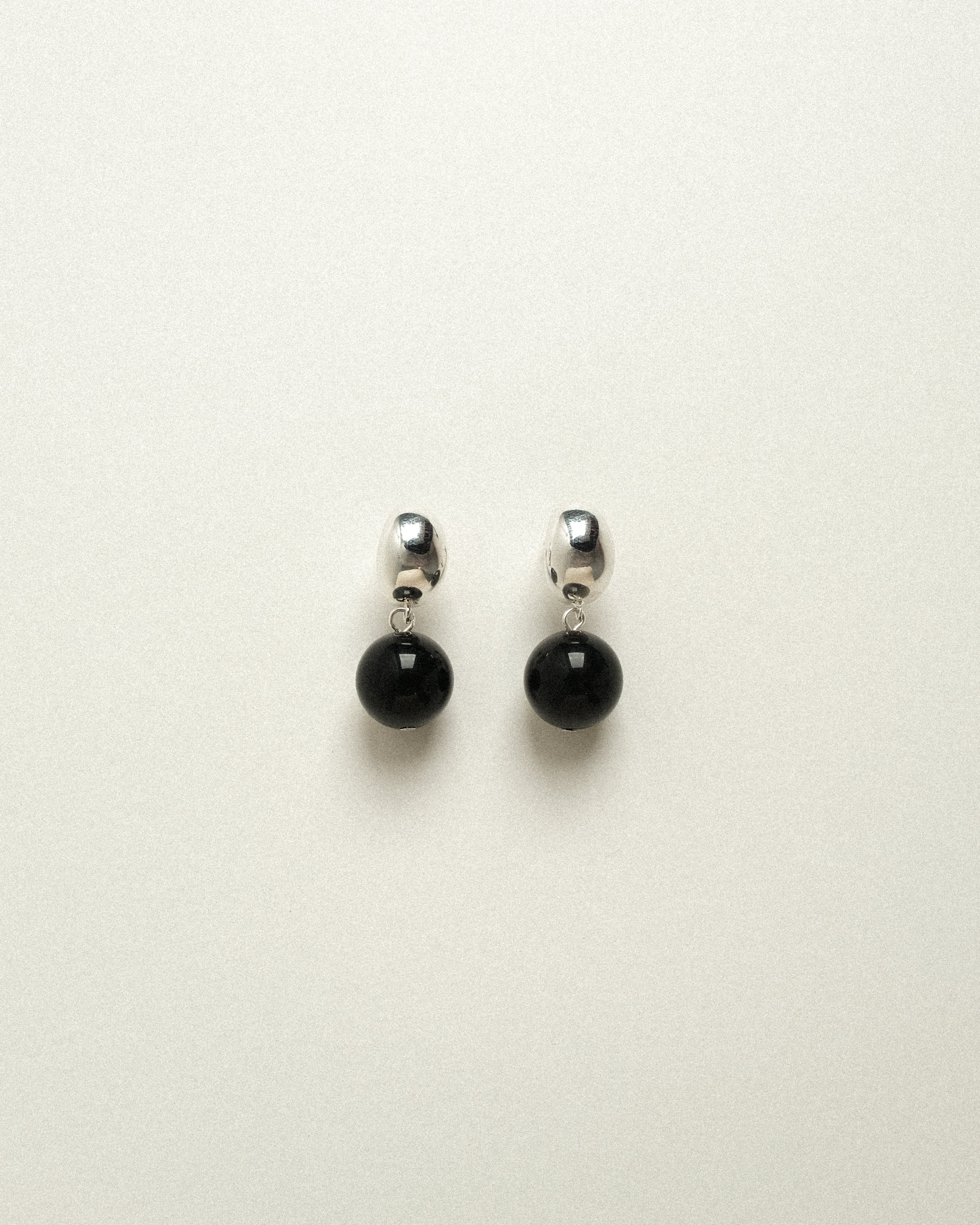 Teha Onyx Bobble Dangle Stud Earrings