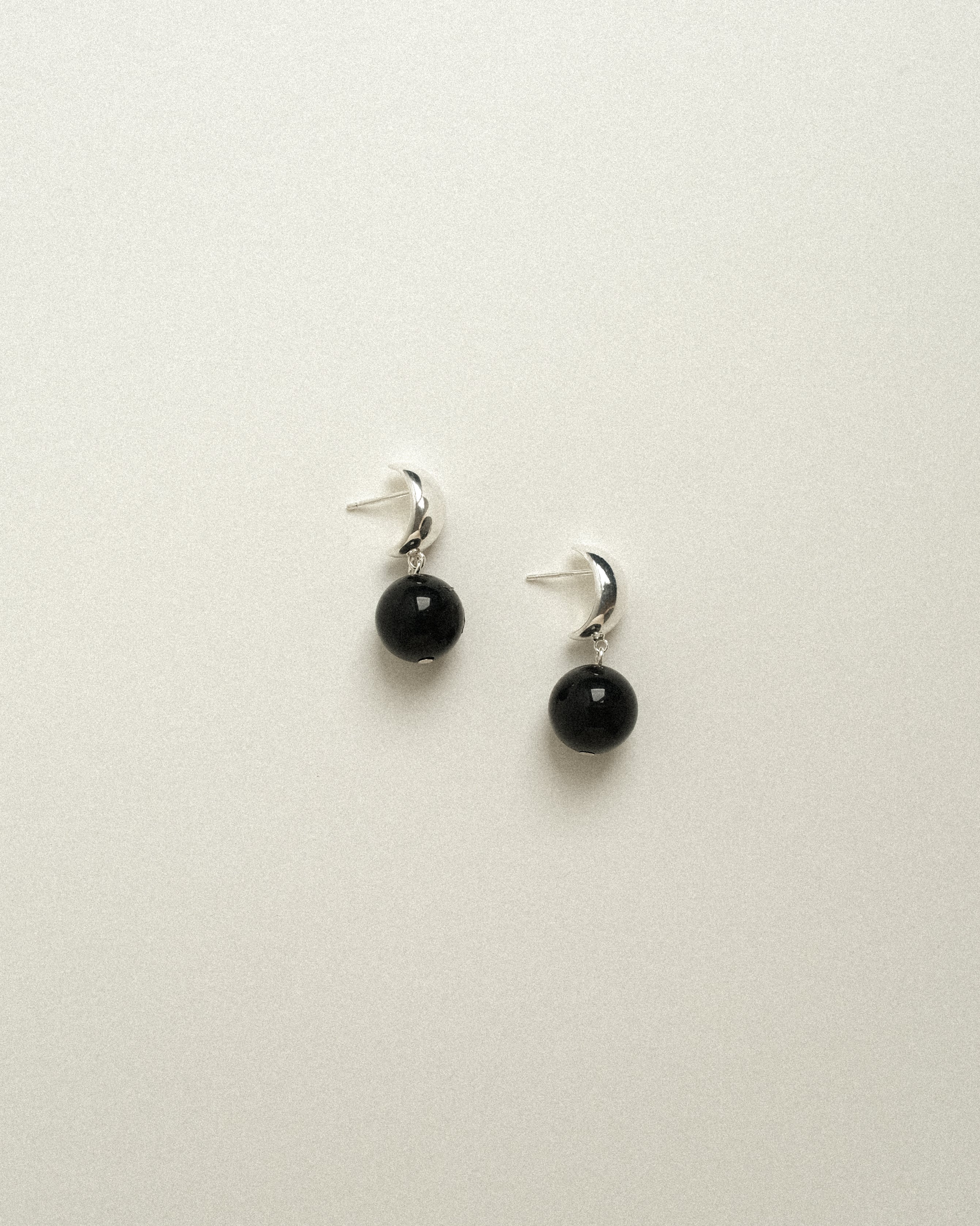 Teha Onyx Bobble Dangle Stud Earrings