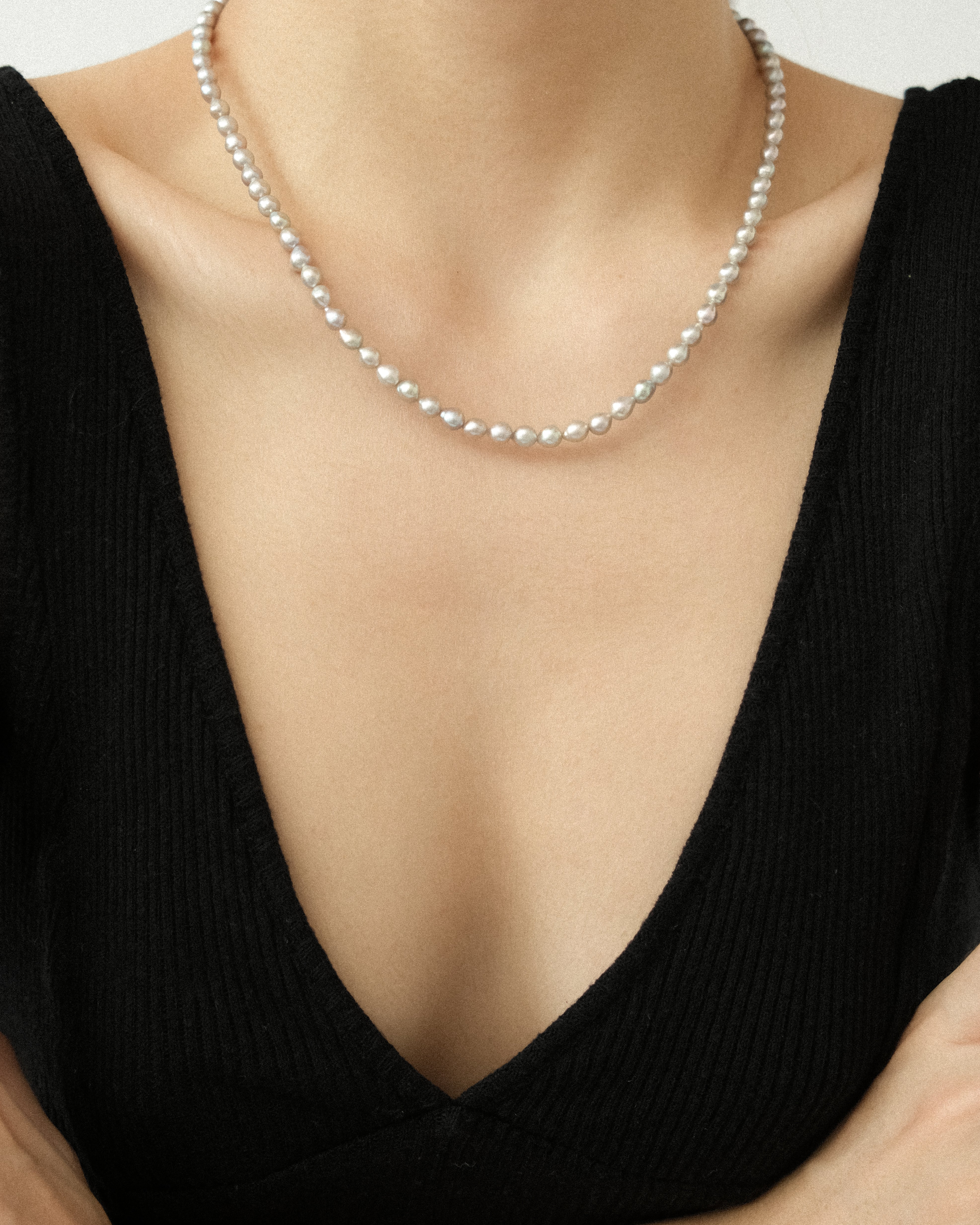 Uleia Cadet Blue Keshi Pearl Necklace