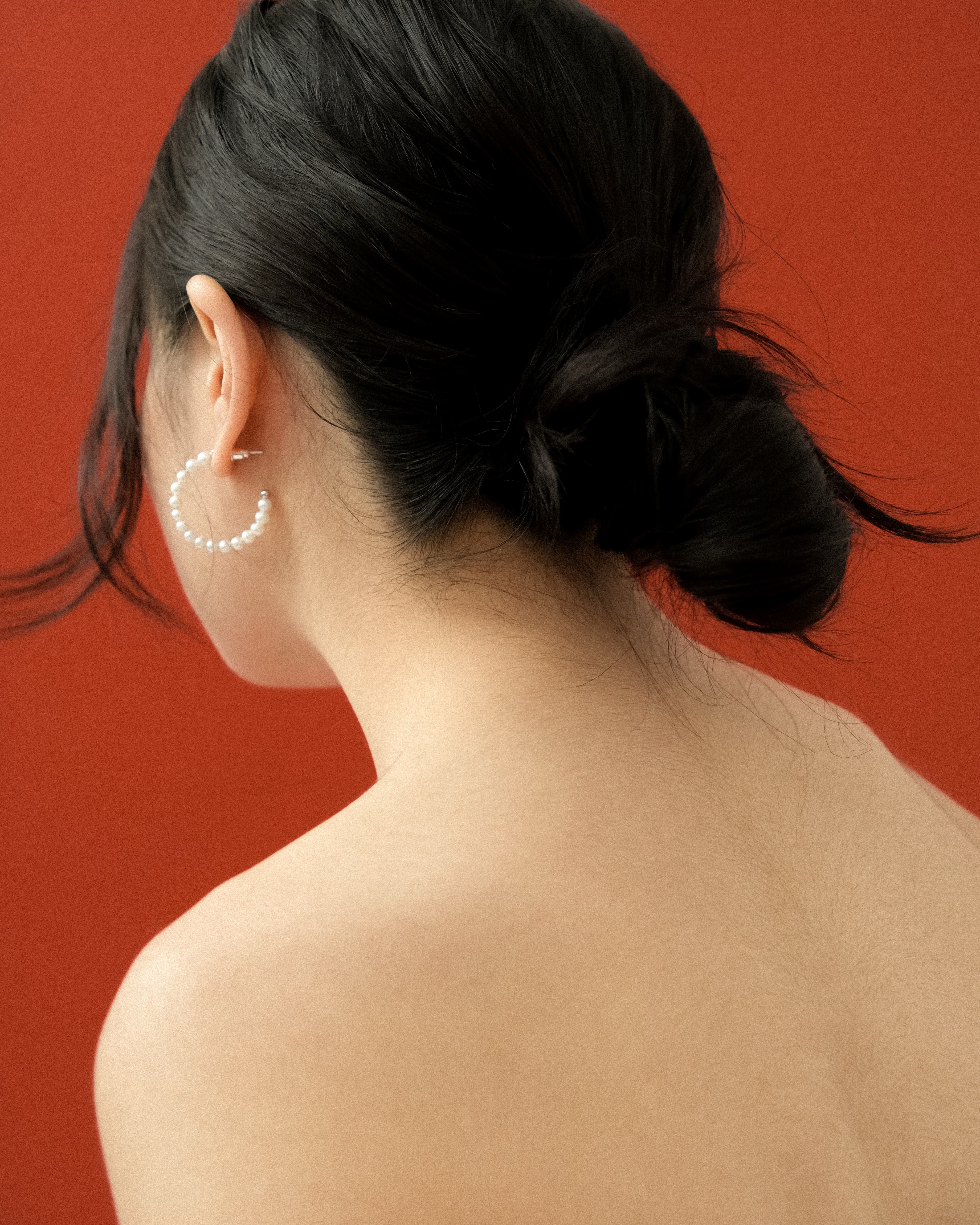 Leta Curved Fresh Water Pearl Earrings