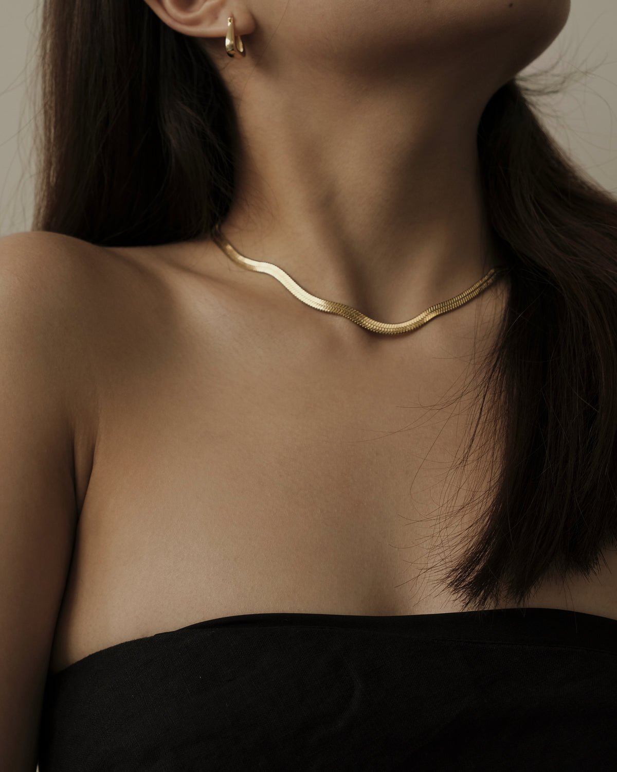 Bold Louella Herringbone Chain Choker