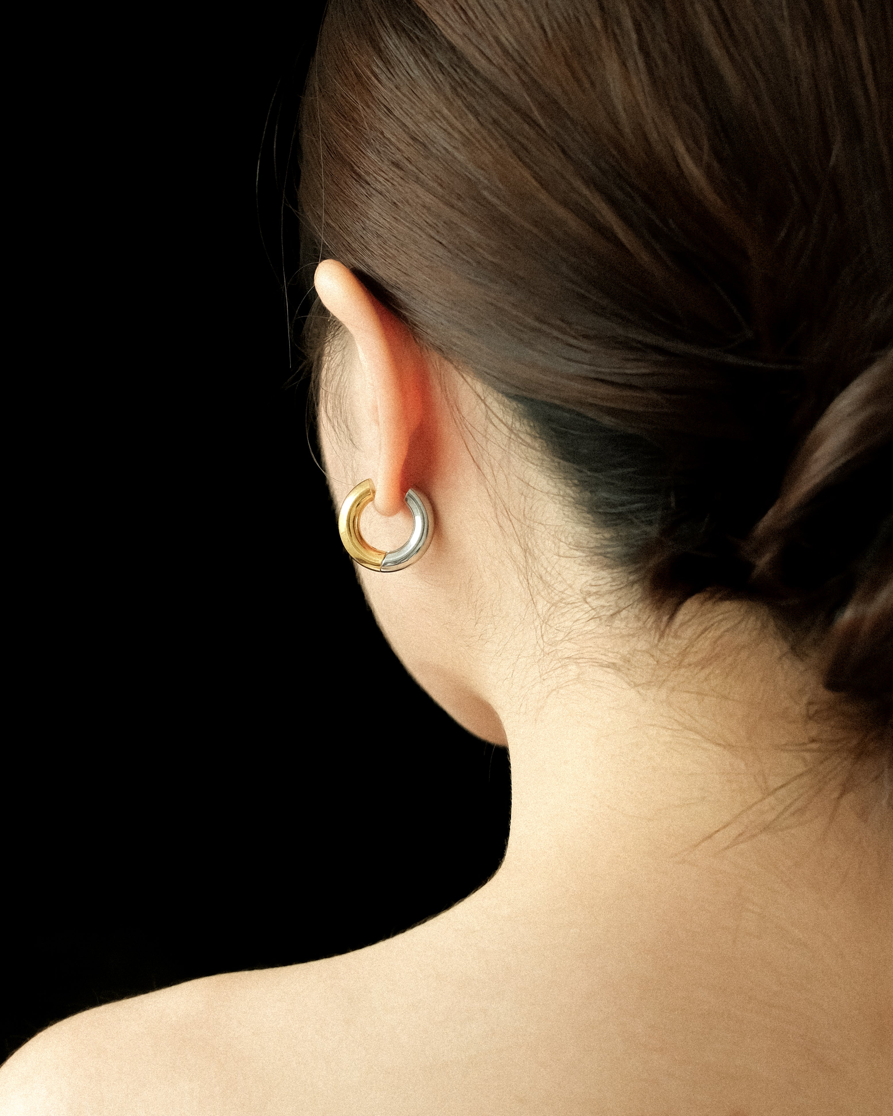 Ombé Contrast Pepper Hoop Earrings
