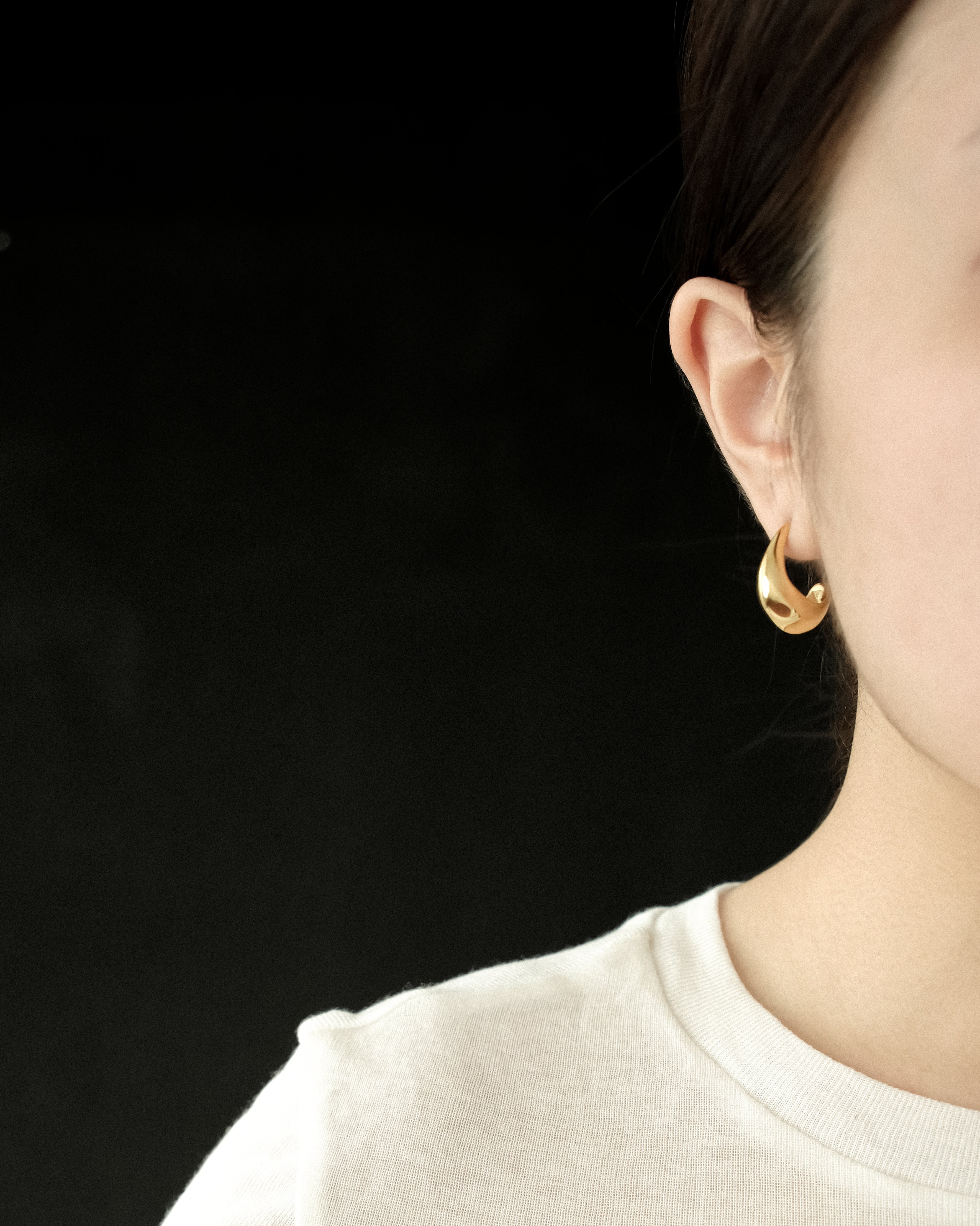 Bode Curved Hoop Stud Earrings