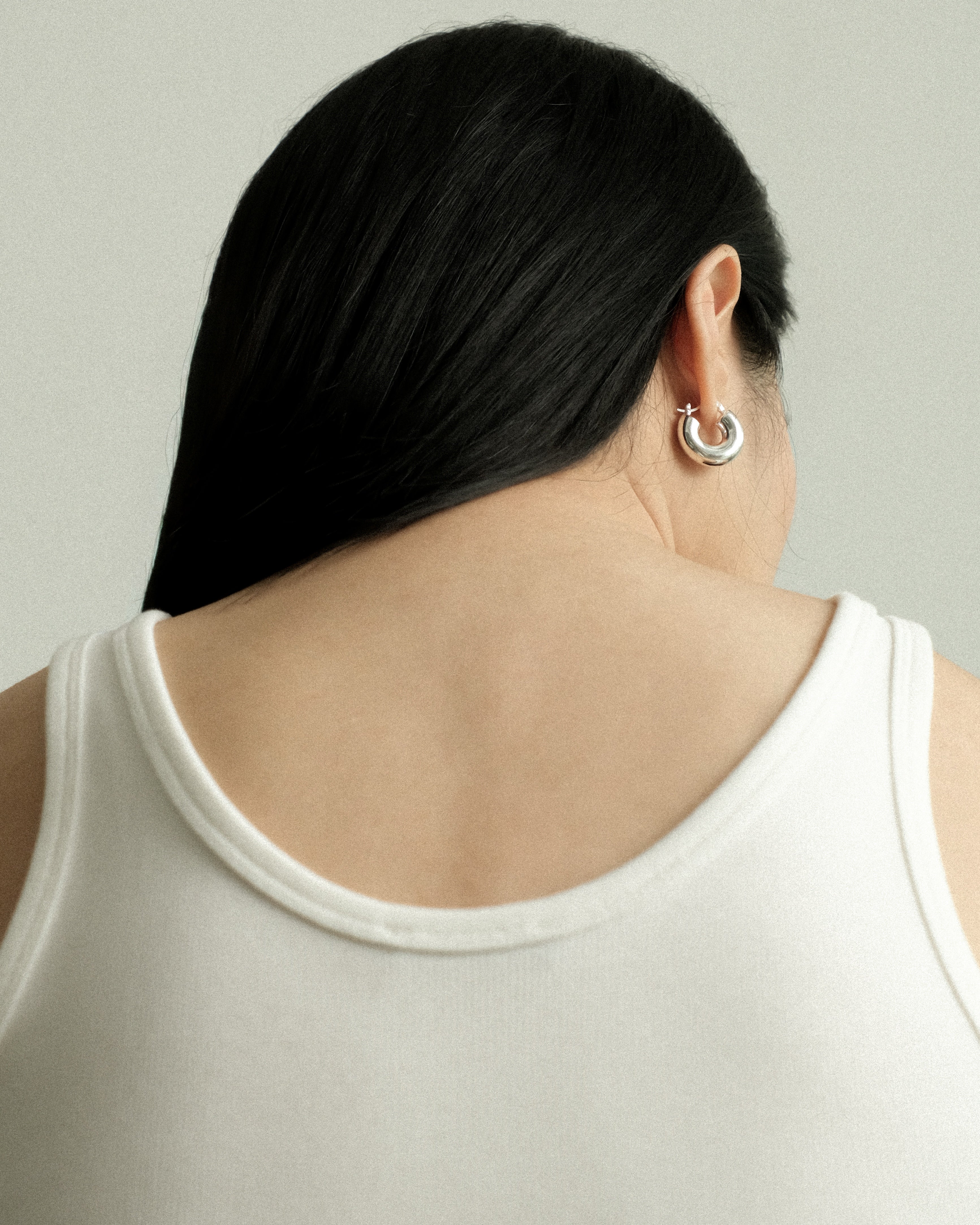 Margaret Round Donut Hoop Earrings