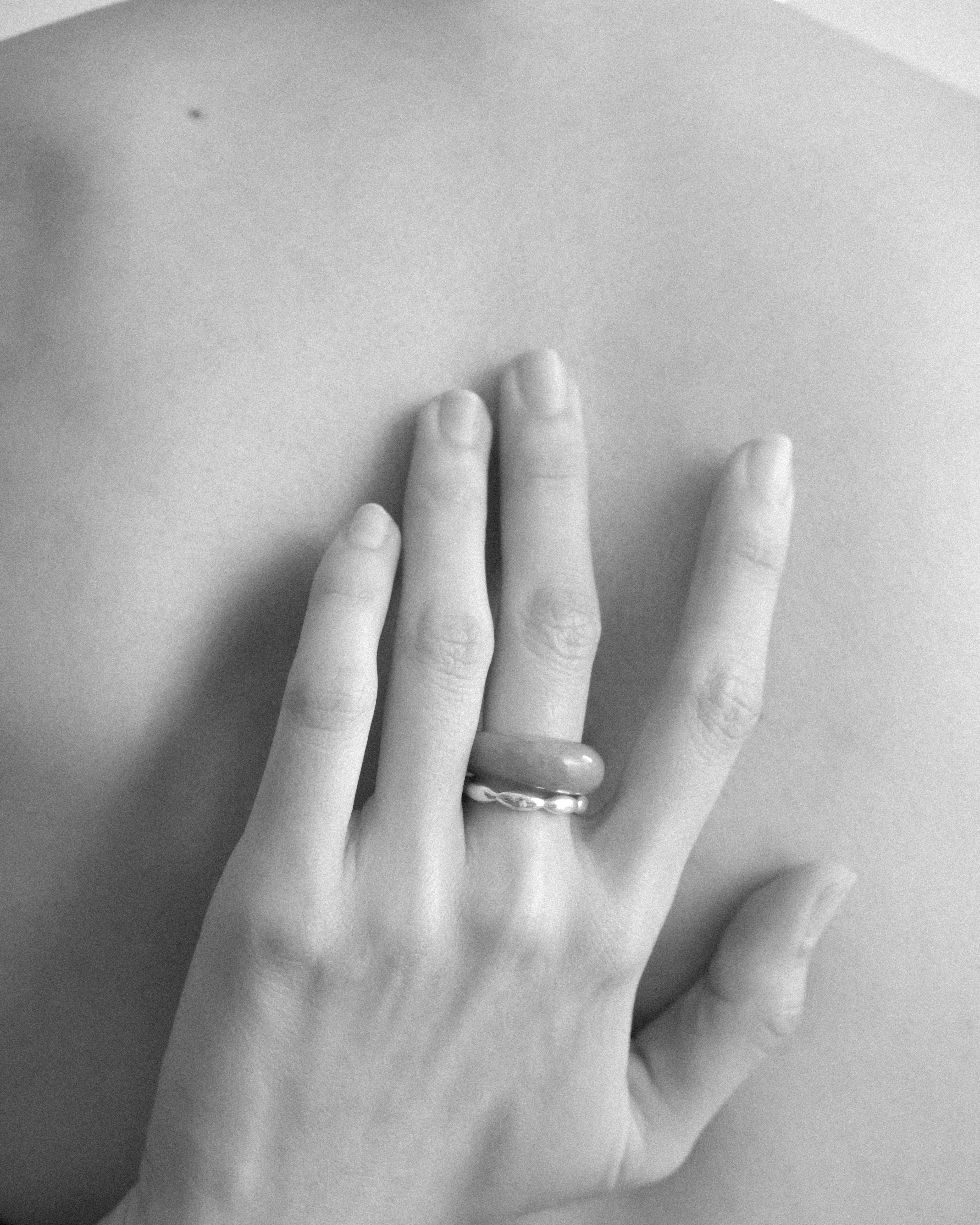 Romy Yellow Jade Donut Ring