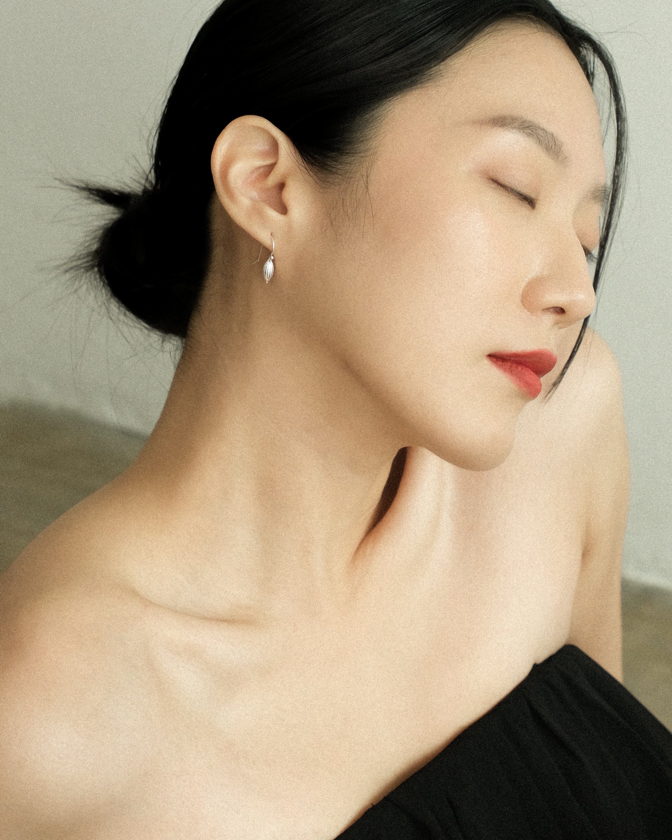 Agni Ribbed Ball Dangle Earrings