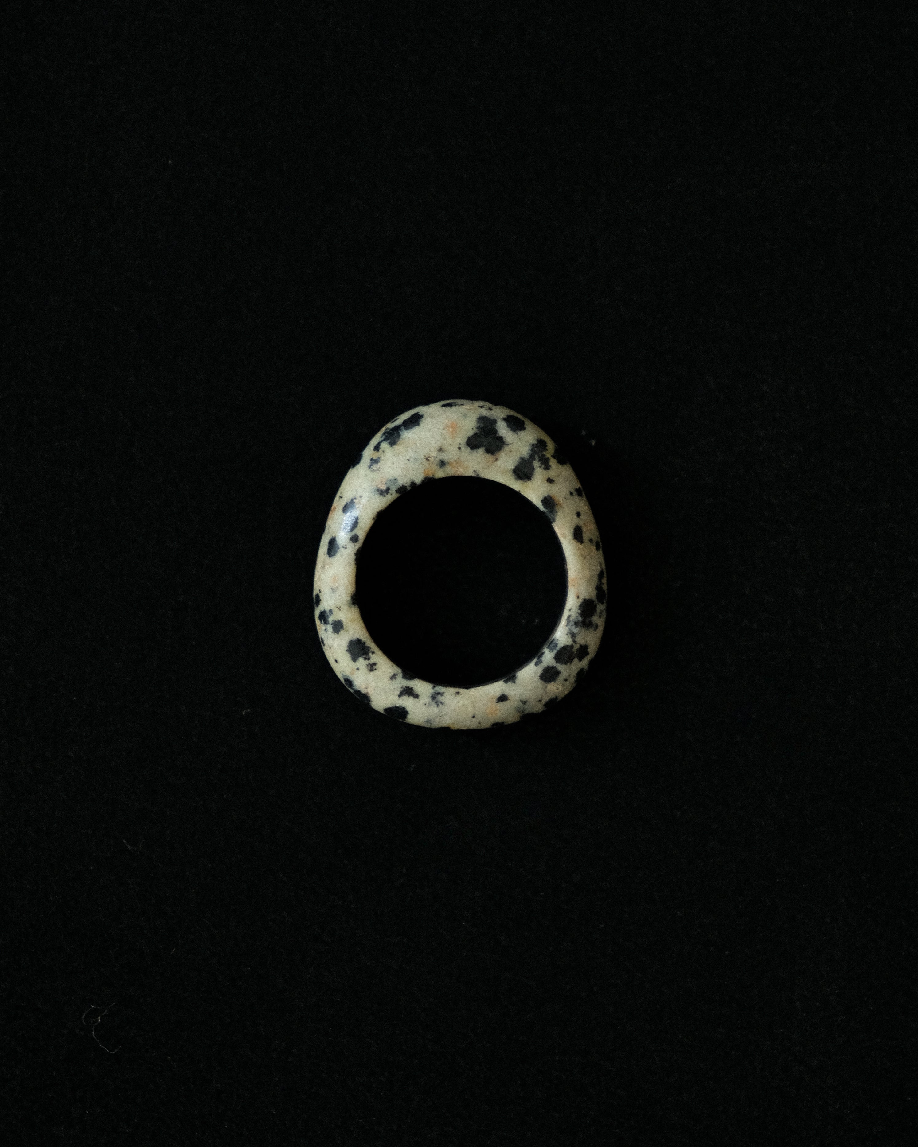 Tache Dalmatian Jasper Donut Ring
