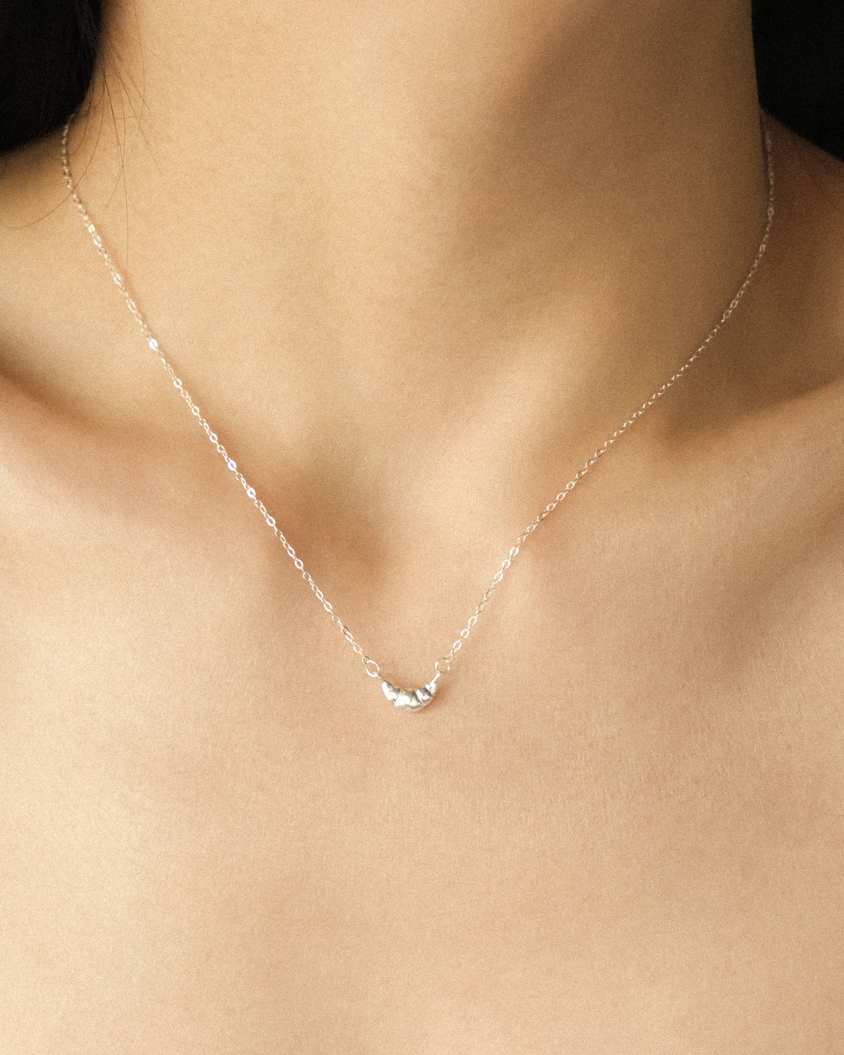 Pli Croissant Pendant Necklace