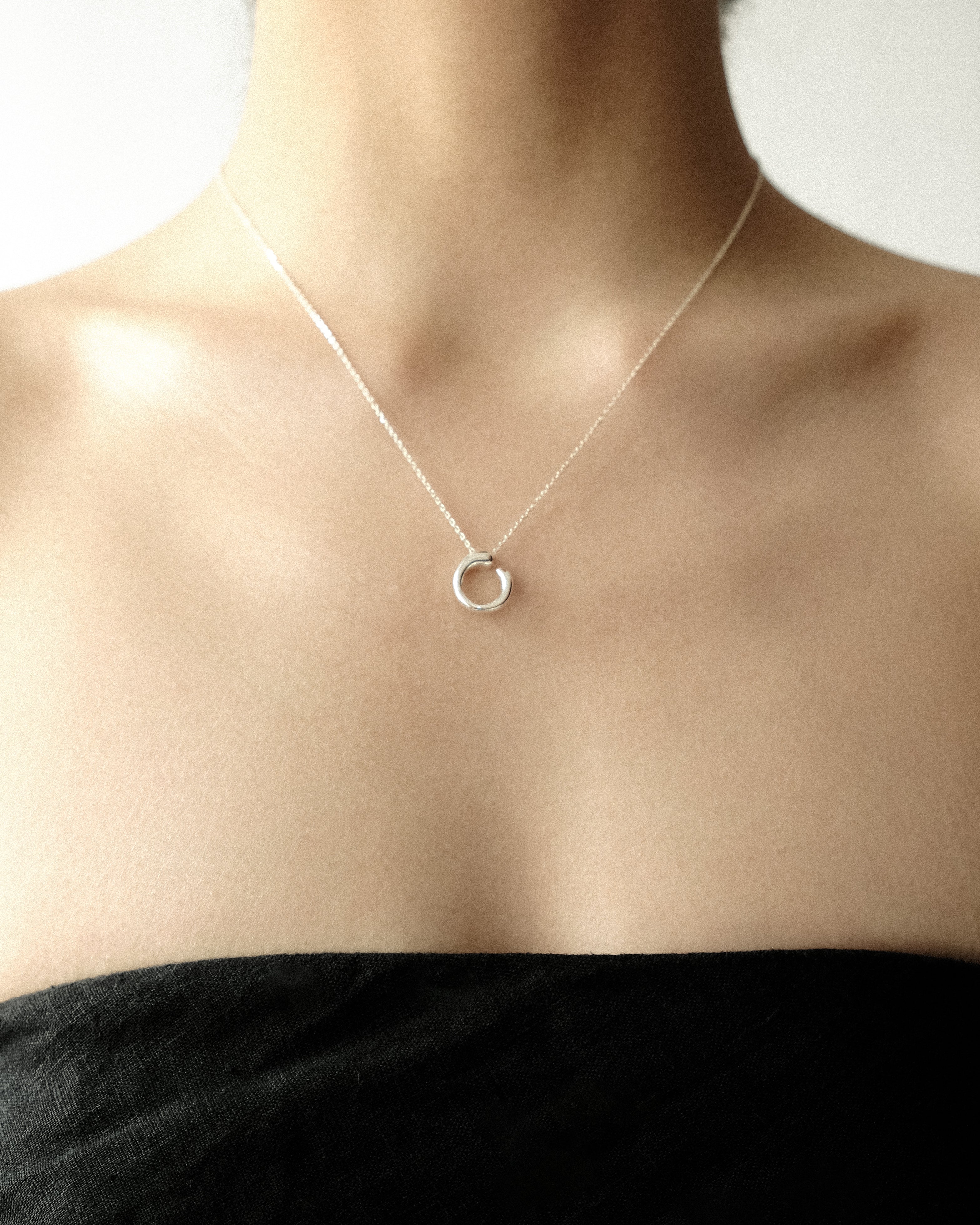 Nohemi C-Shaped Pendant Necklace