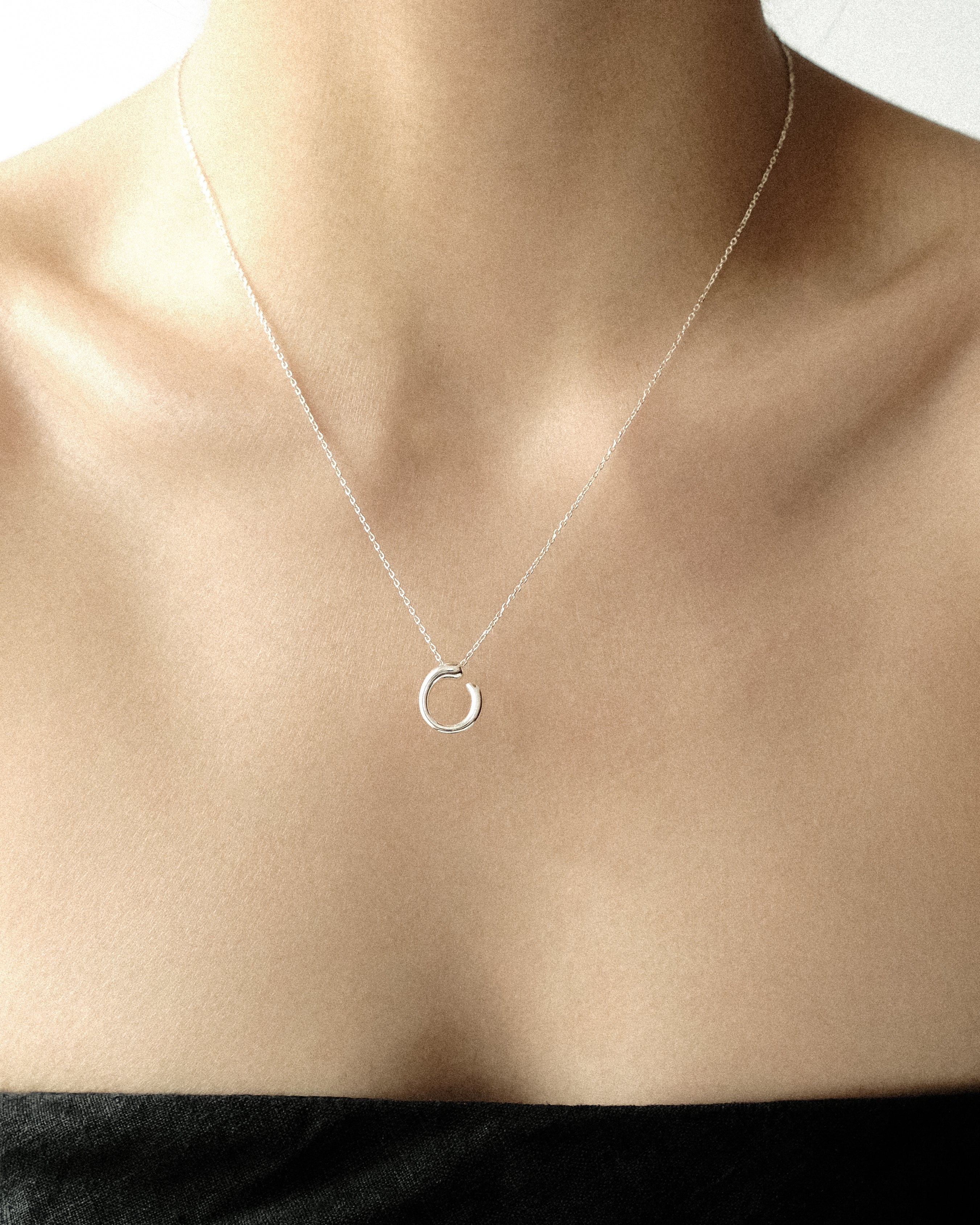 Nohemi C-Shaped Pendant Necklace