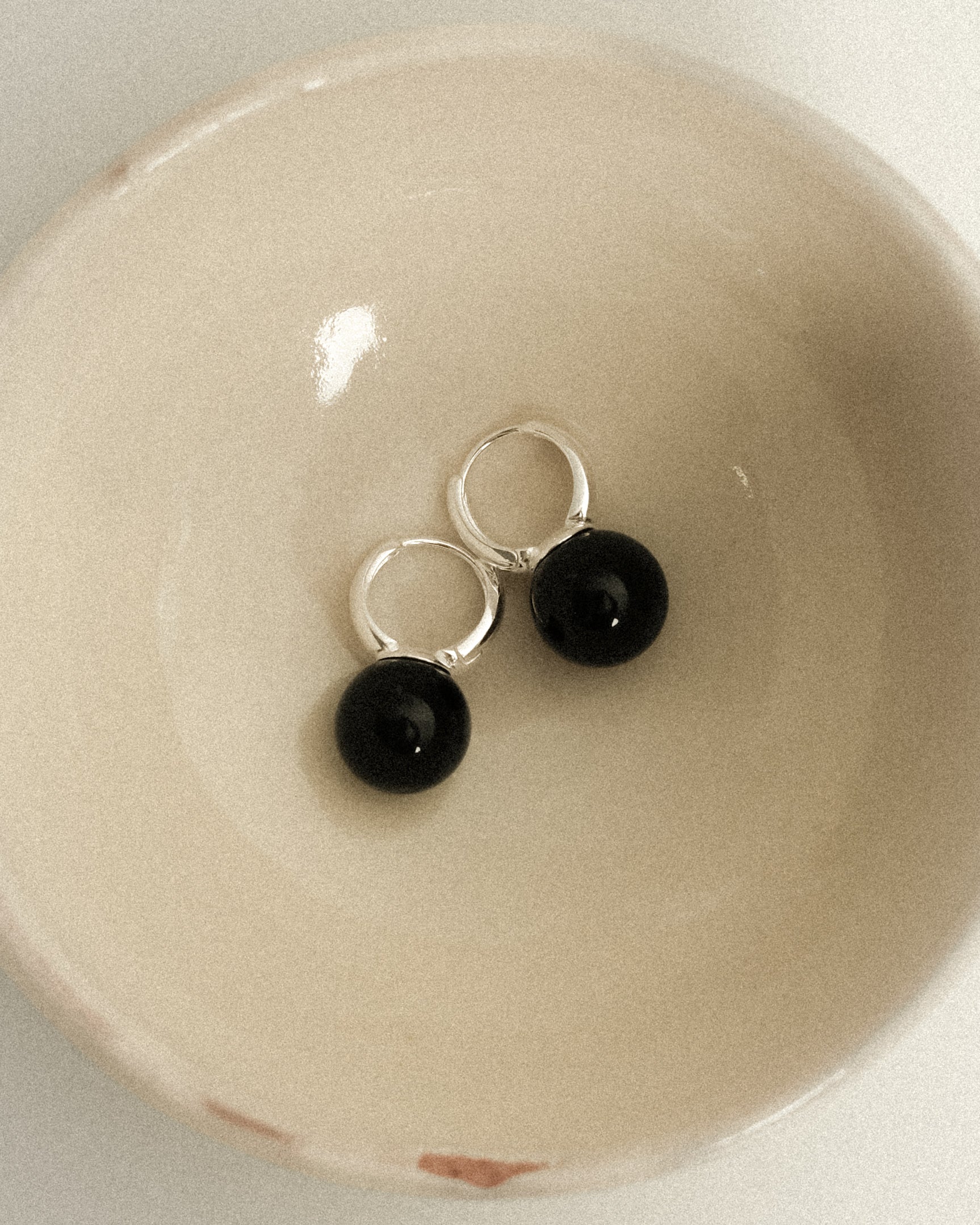 Fabienne Black Onyx Hoop Earrings