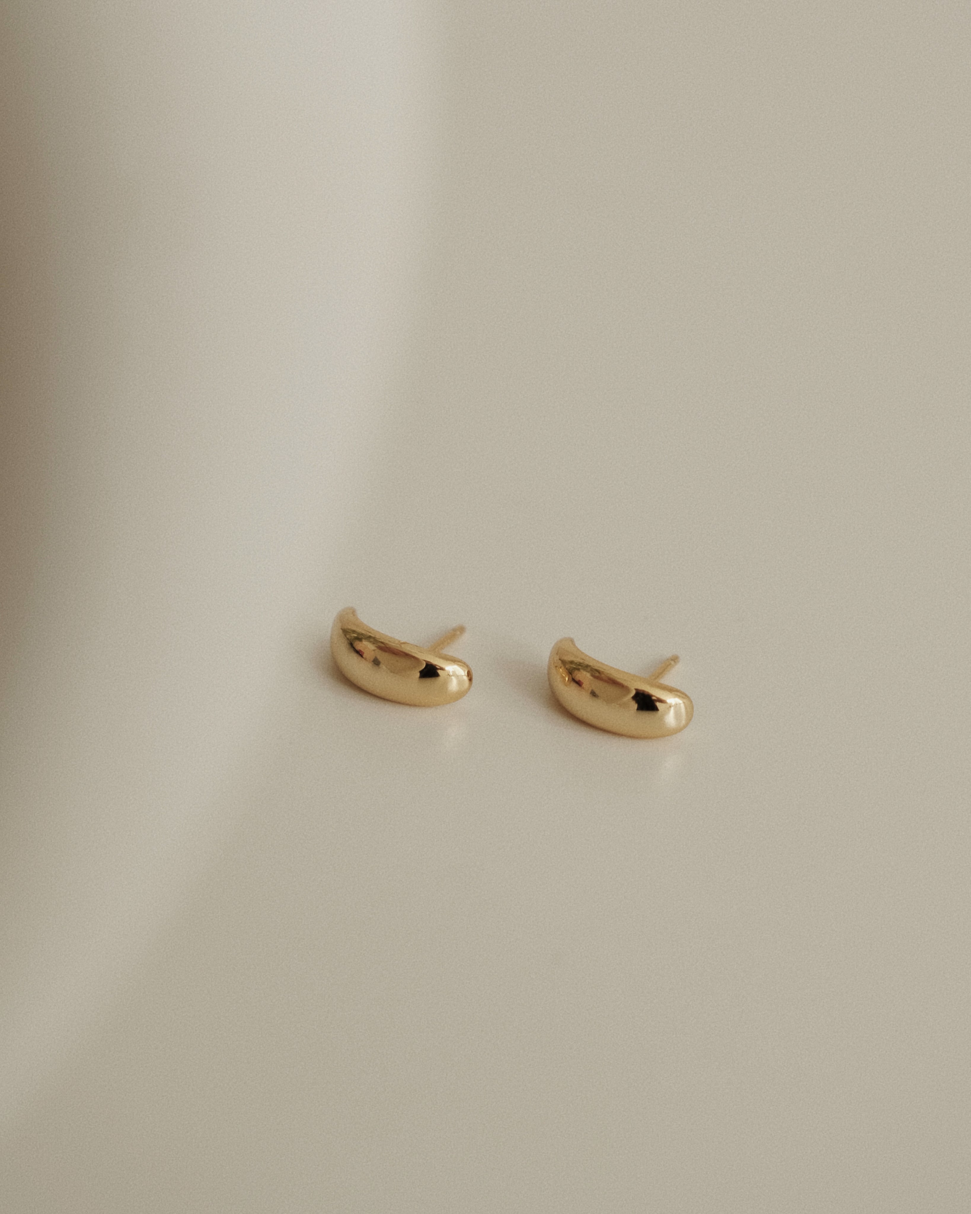 Kiana Flat Curved Stud Earrings